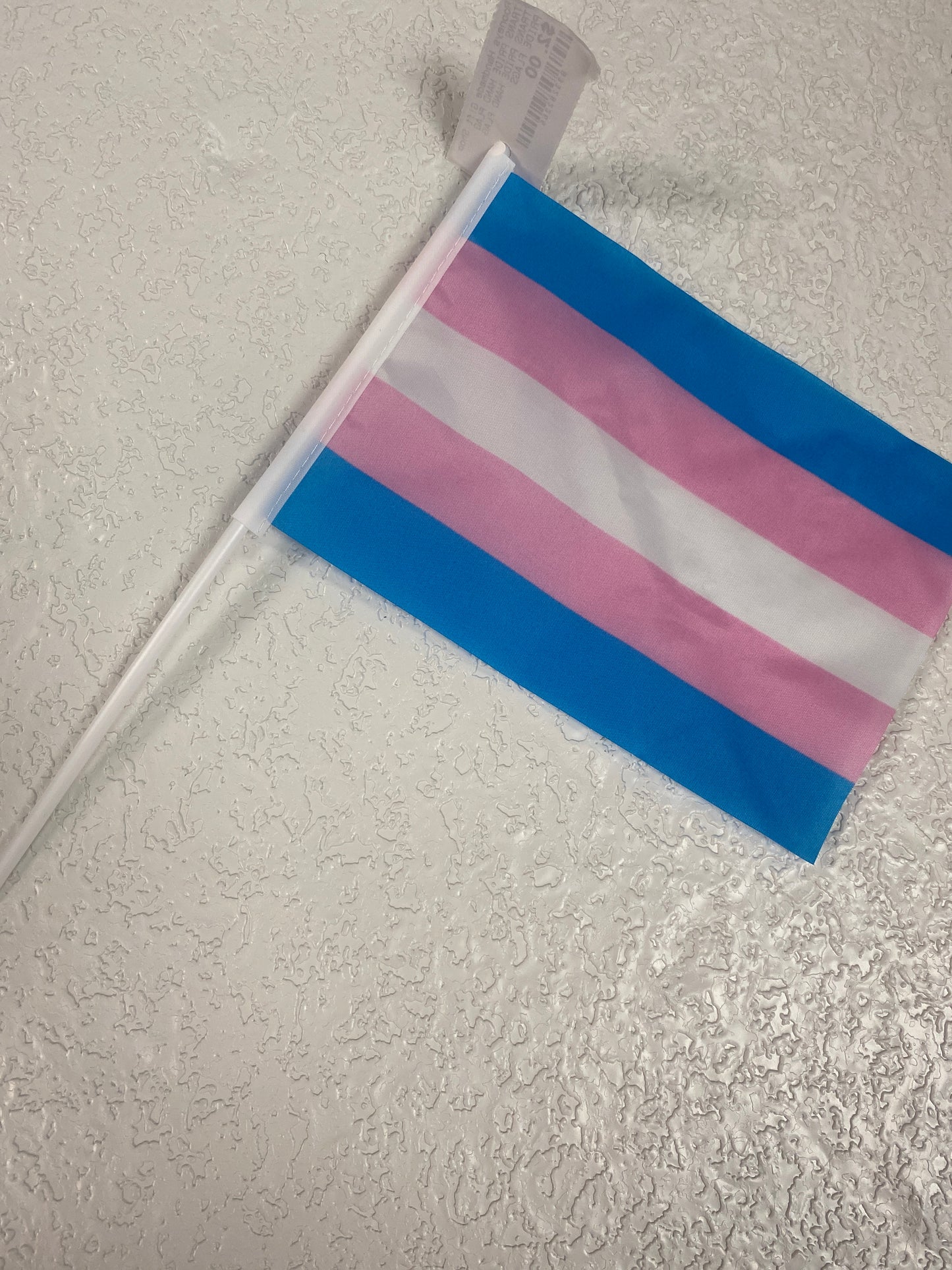 TRANS PRIDE HAND FLAG