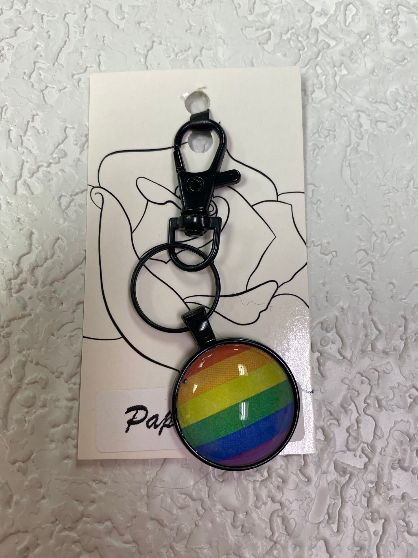 PRIDE BLACK KEYCHAIN