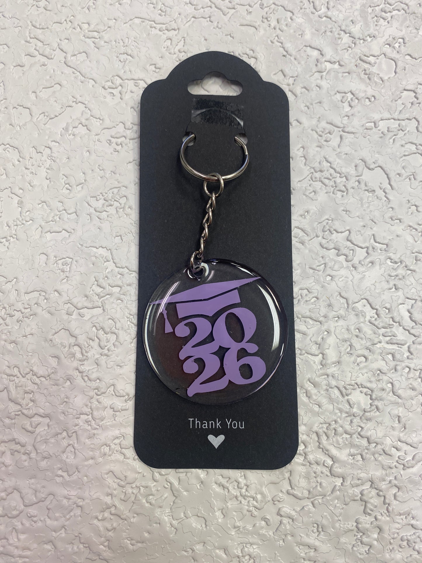 KEYCHAIN 2026 GRAD CAP PURPLE