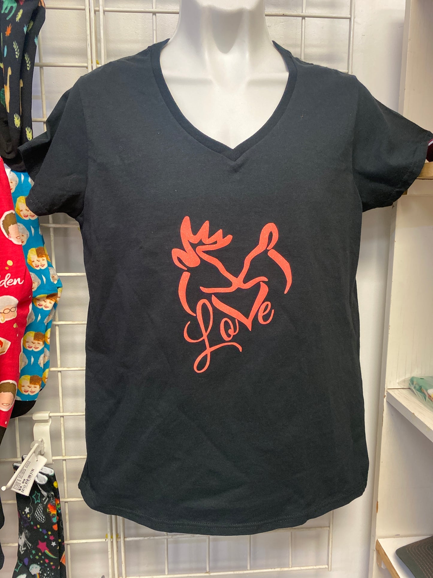 BLACK DEER LOVE LADIES SIZE LARGE