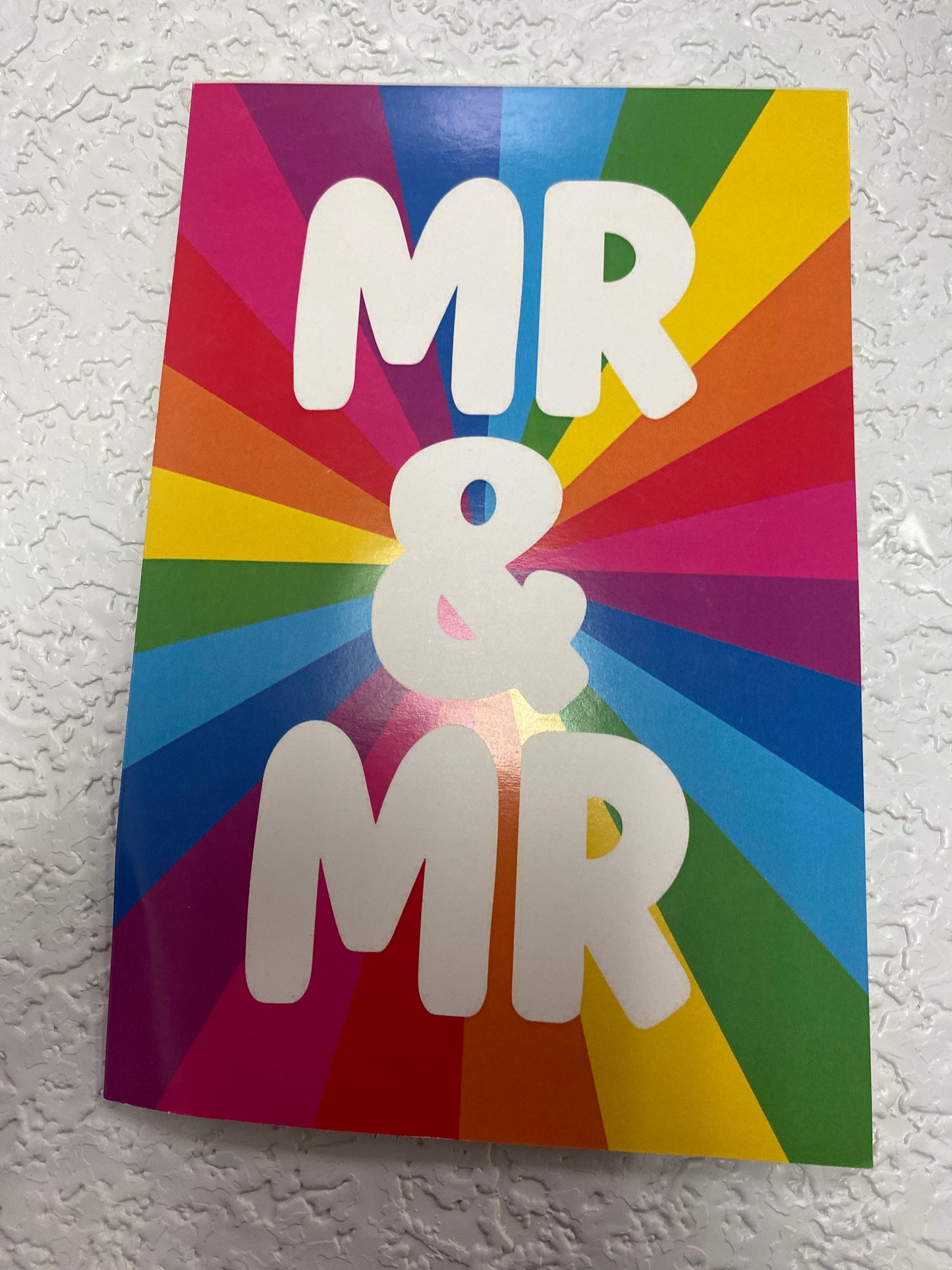 MR AND MR WEDDING CARD