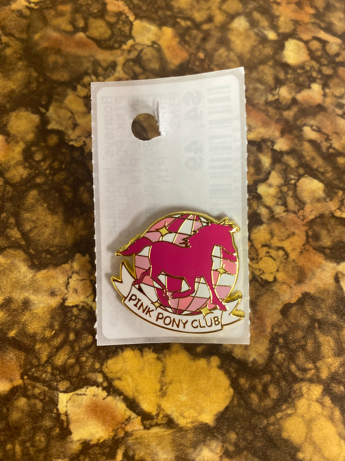 PINK PONY CLUB DISCO BALL ENAMEL PIN