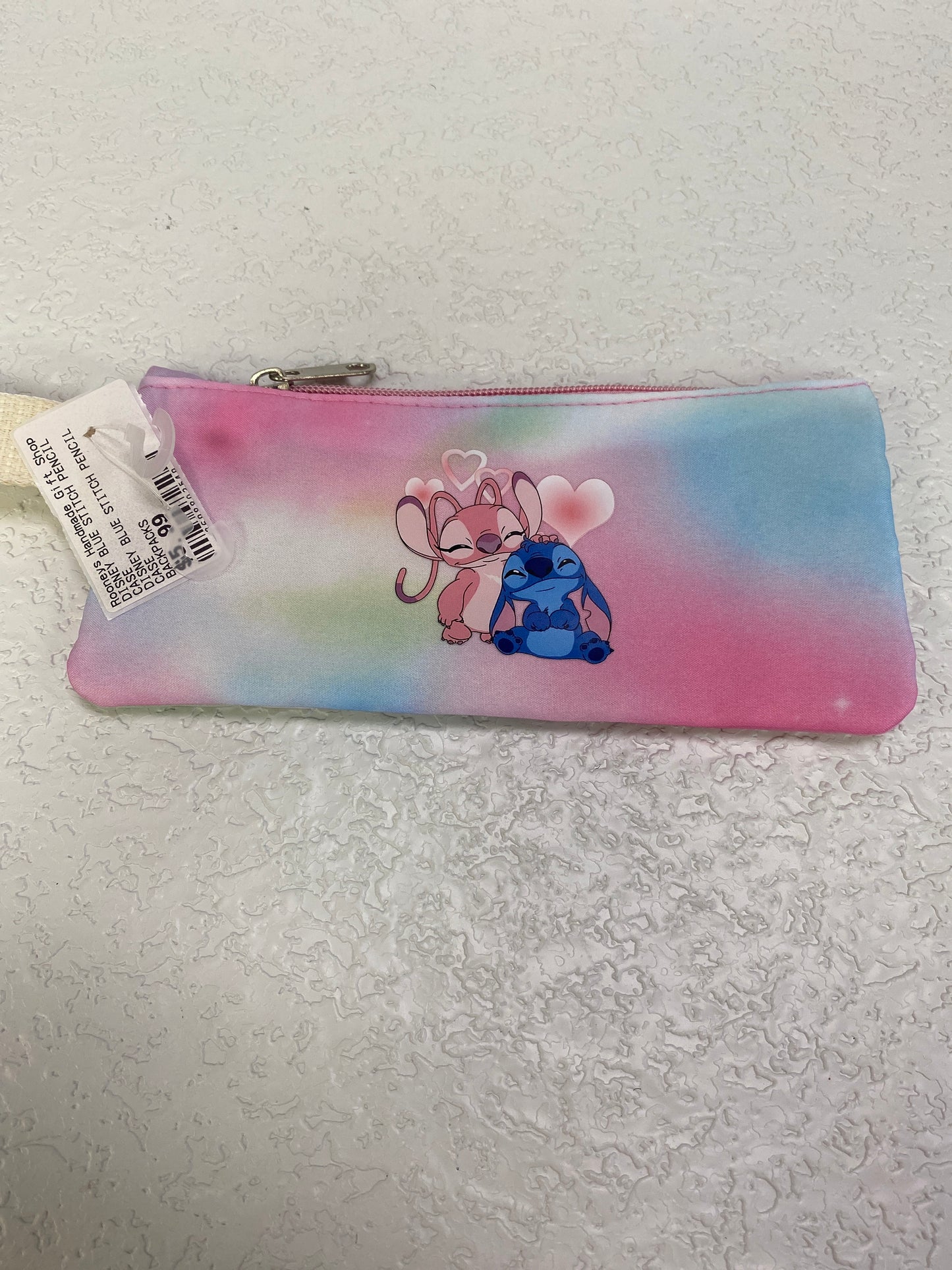 DISNEY STITCH PINK BLUE PENCIL CASE