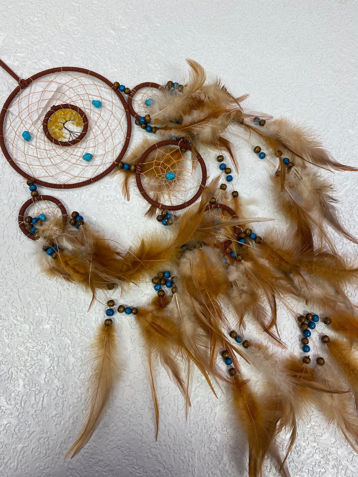 BROWN CRYSTAL STONE DREAM CATCHER