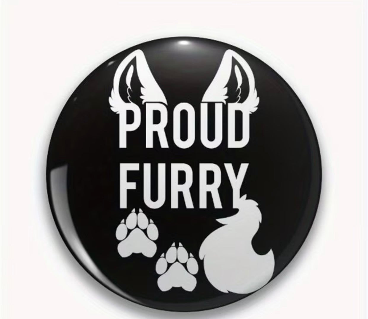 PROUD FURRY PRINTS BUTTON