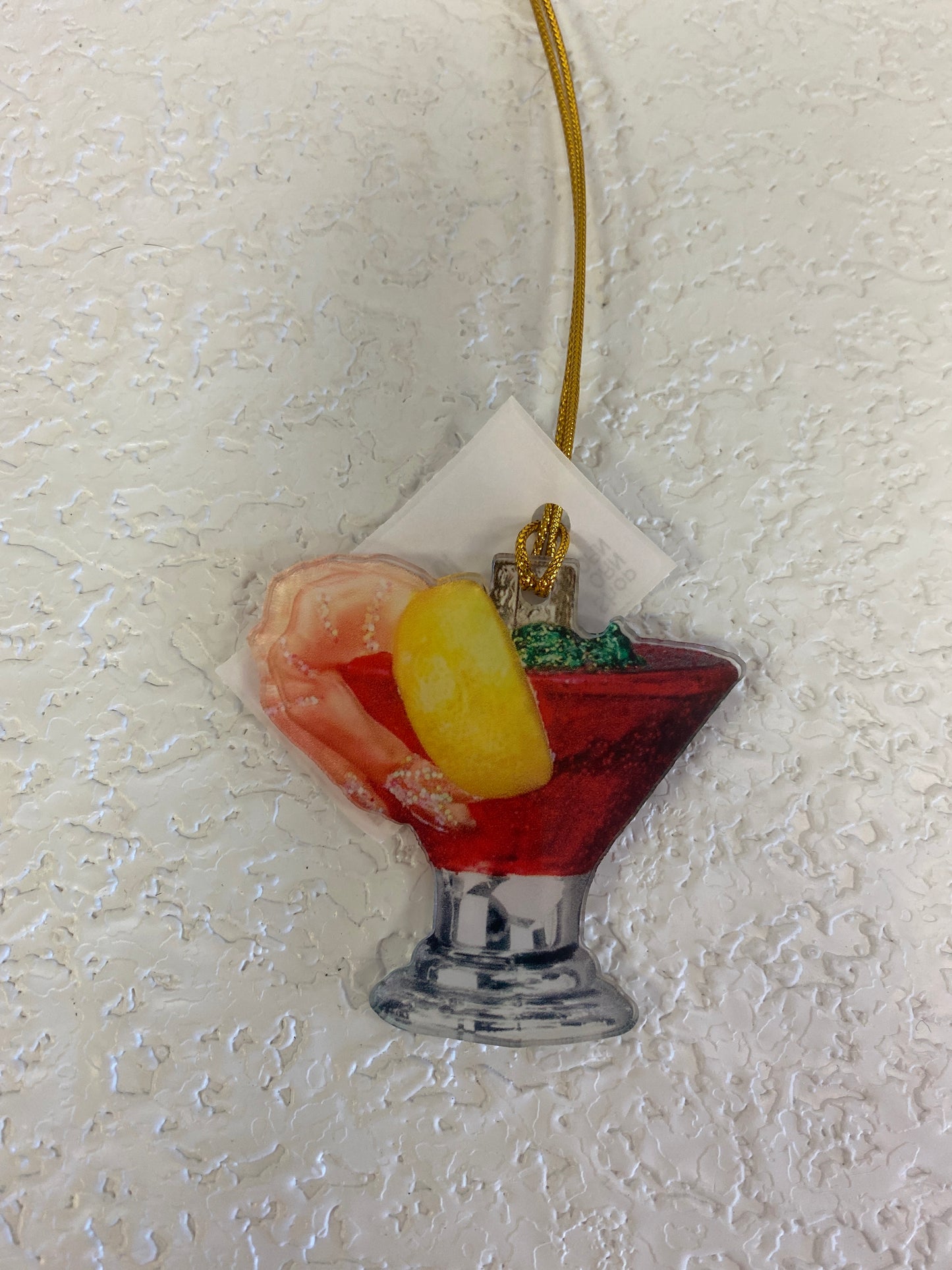 ACRYLIC SHRIP COCKTAIL ORN