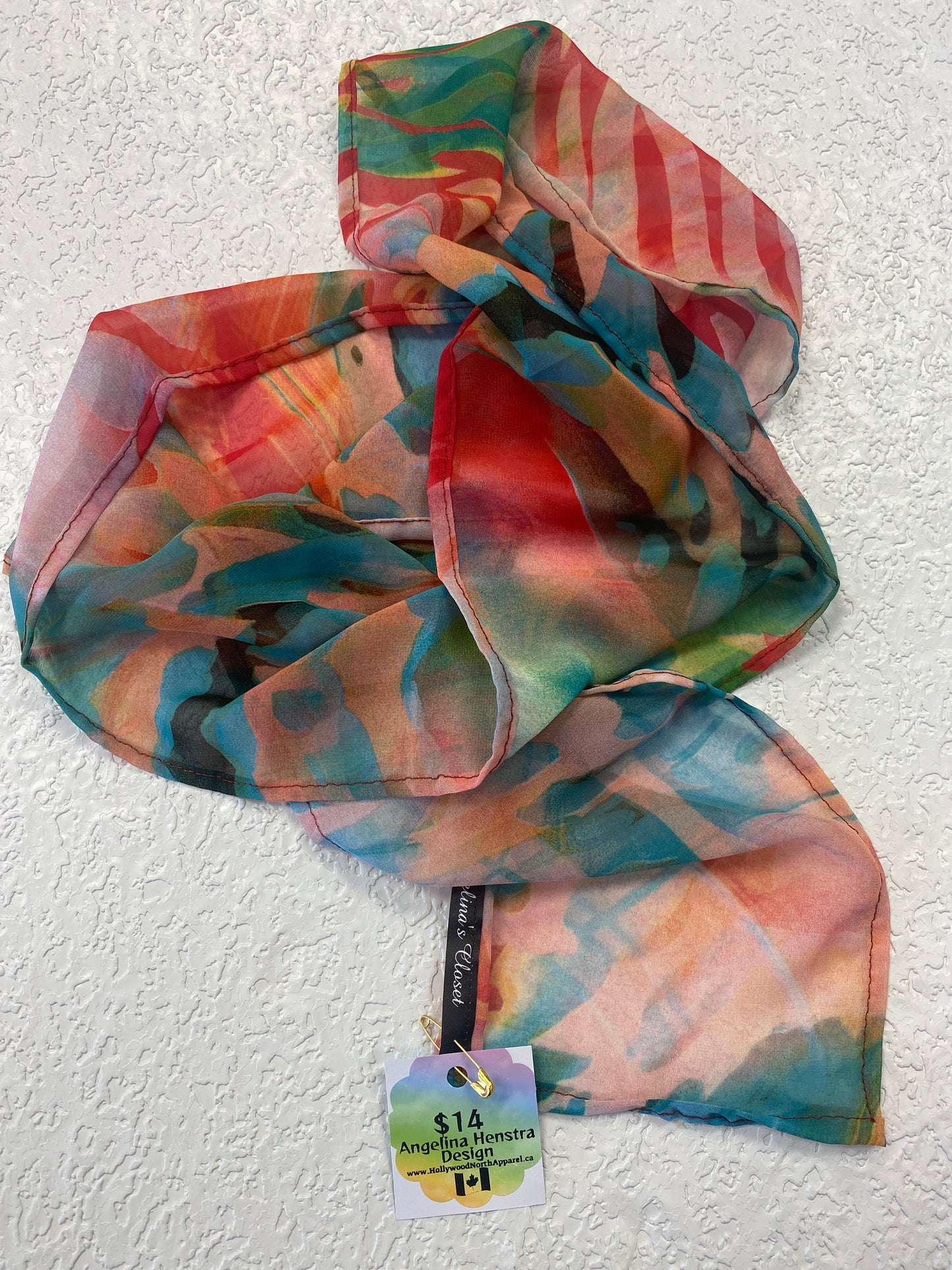 SCARVE TROPICAL GREEN SUNSET