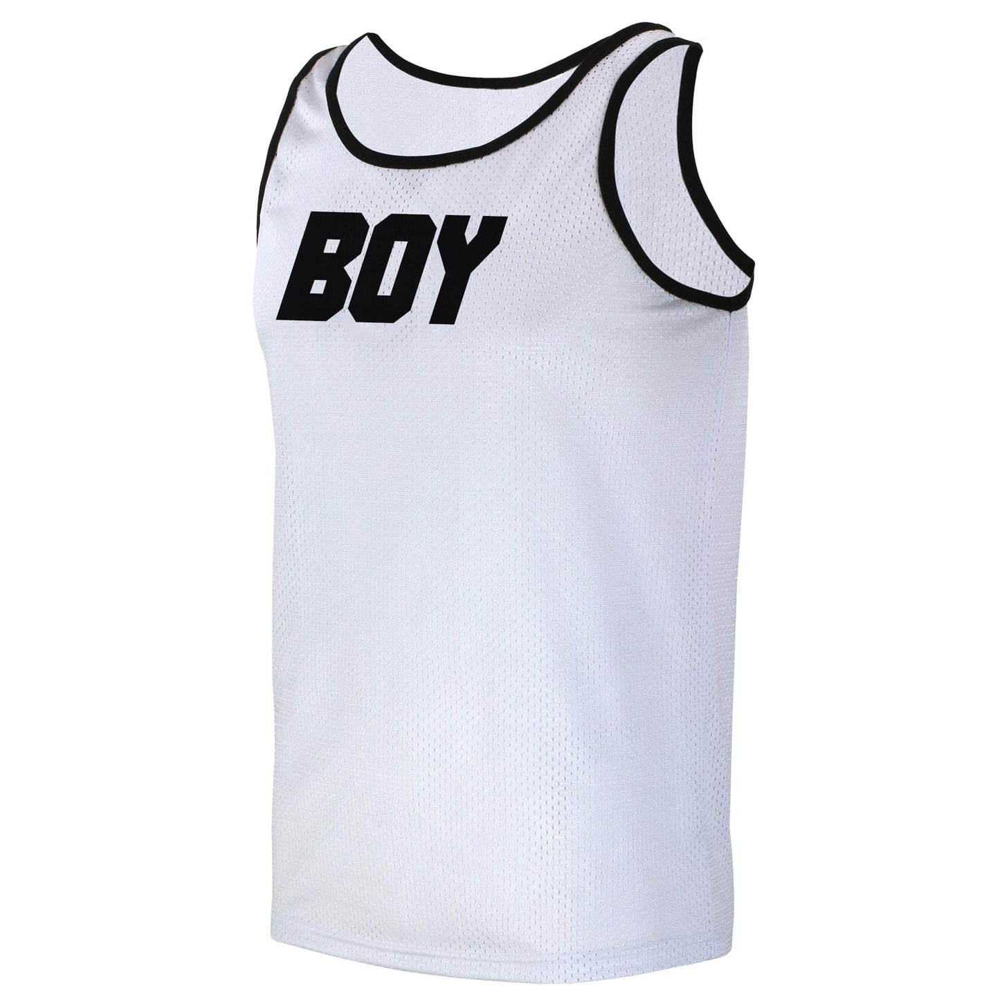 GRUFF PUP BOY AIR TANK BLACK WHITE