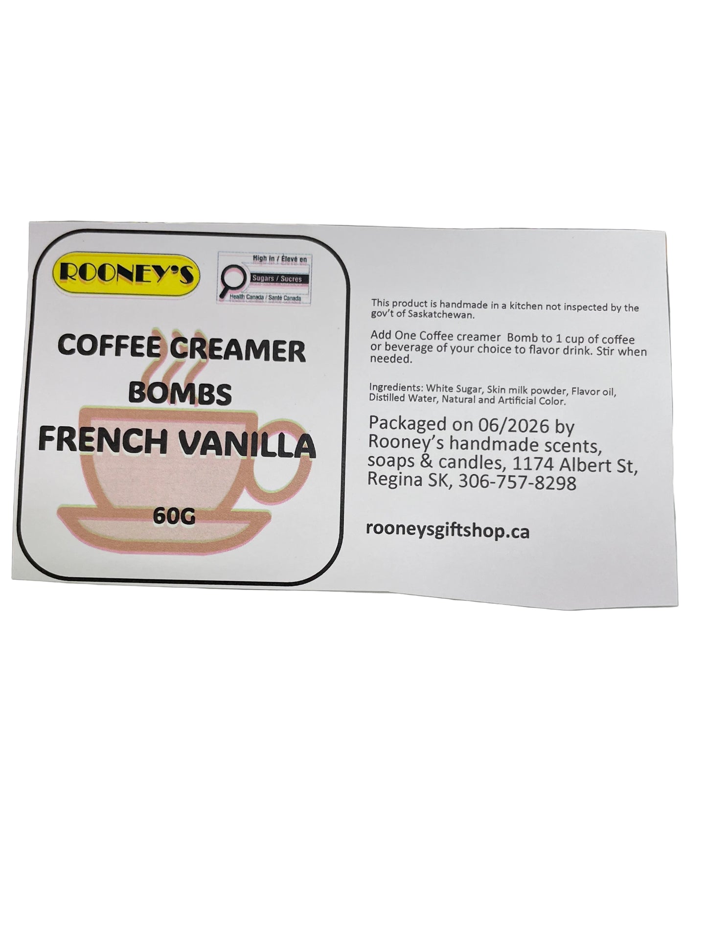 COFFEE CREAMER BOMBS FRENCH VANILLA 2 PACK