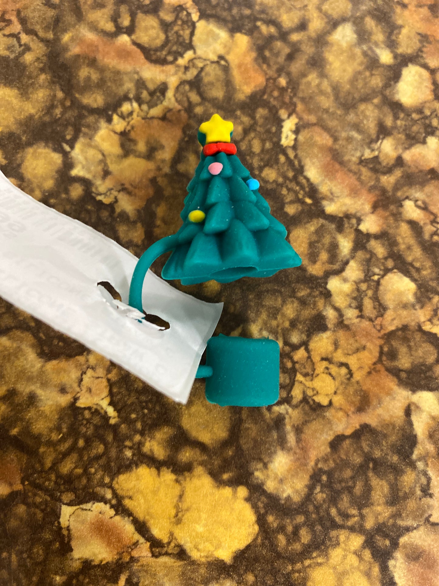 CHRISTMAS TREE SILICONE STRAW COVER