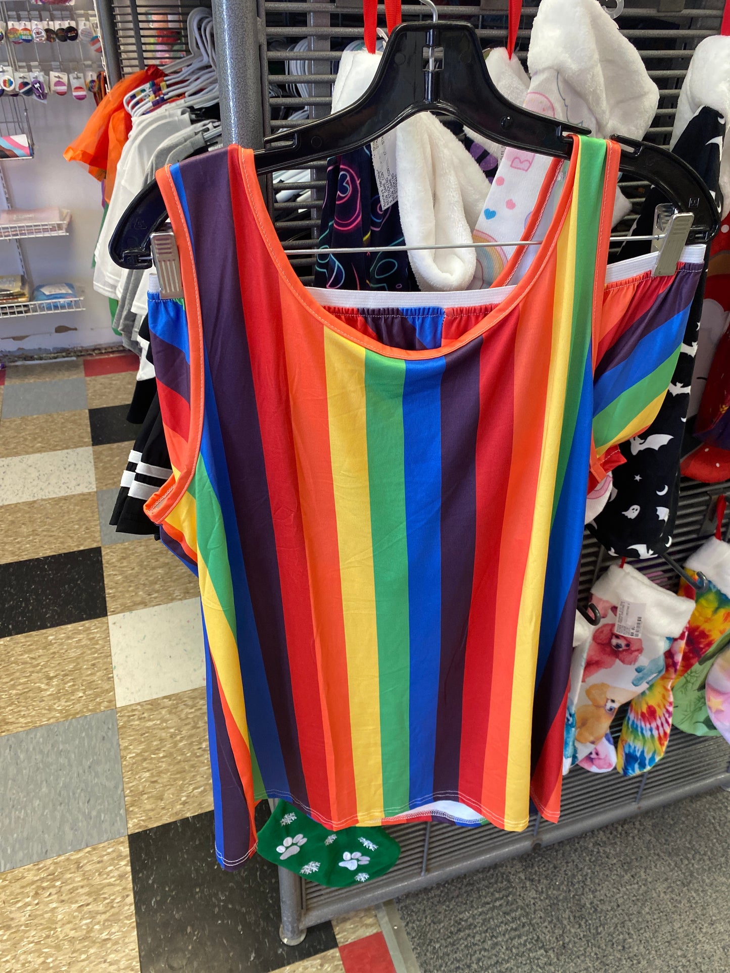 RAINBOW SHORTS AND TANK XXL