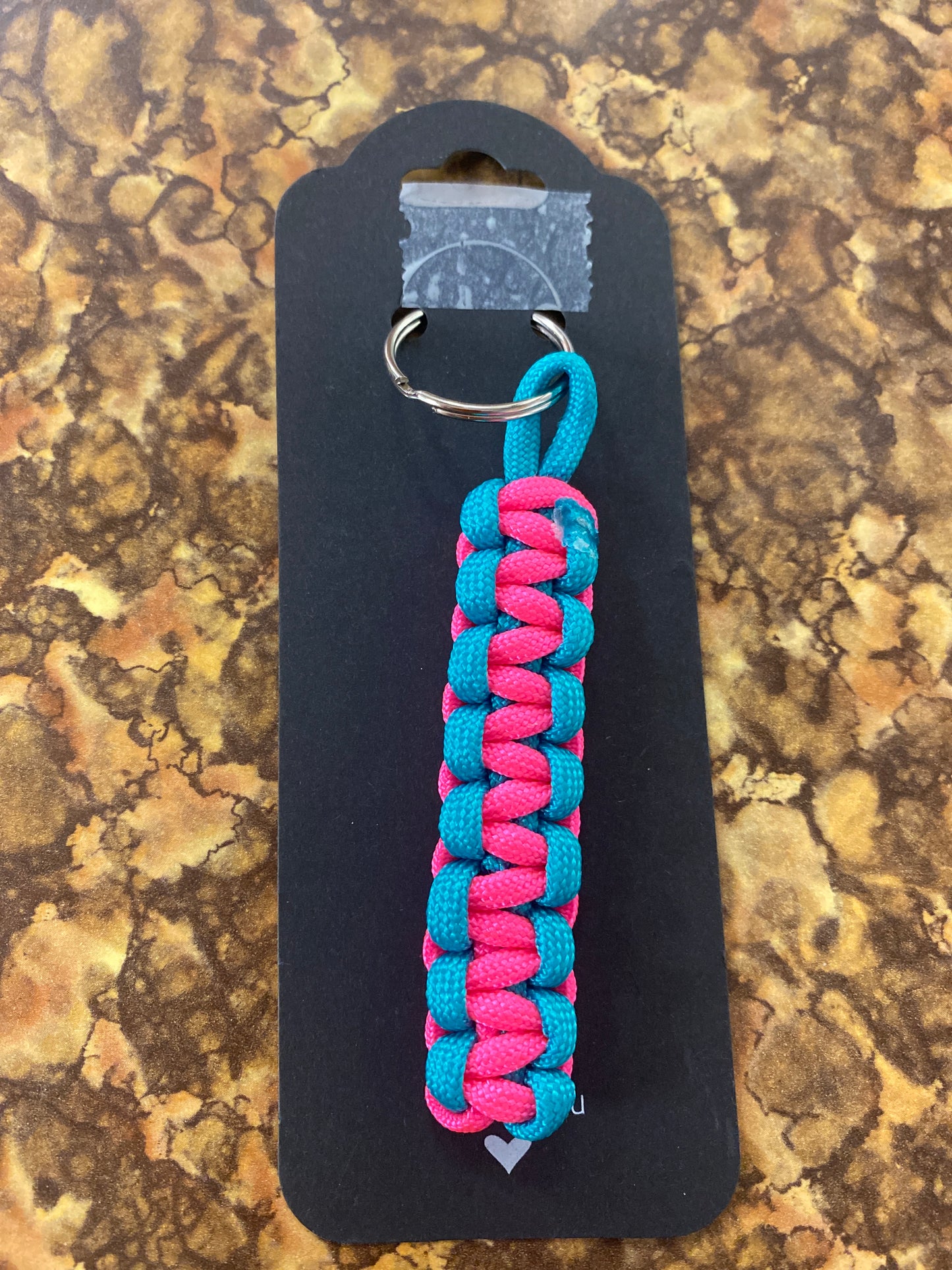 Paracord small cobra teal pink