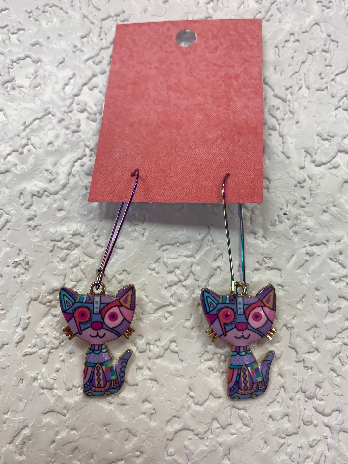 PURPLE CAT EARRINGS