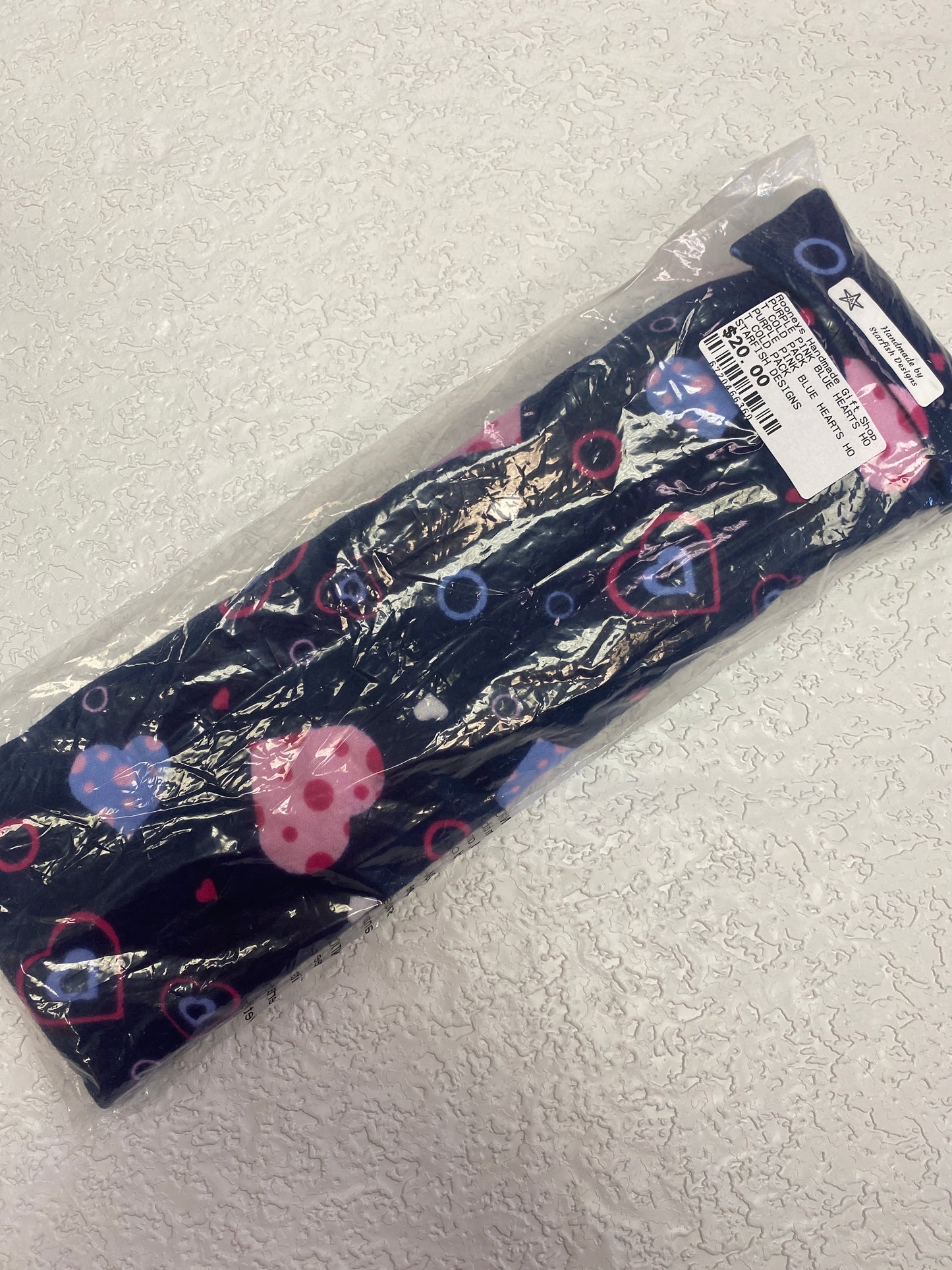 PURPLE PINK BLUE HEARTS HOT COLD PACK