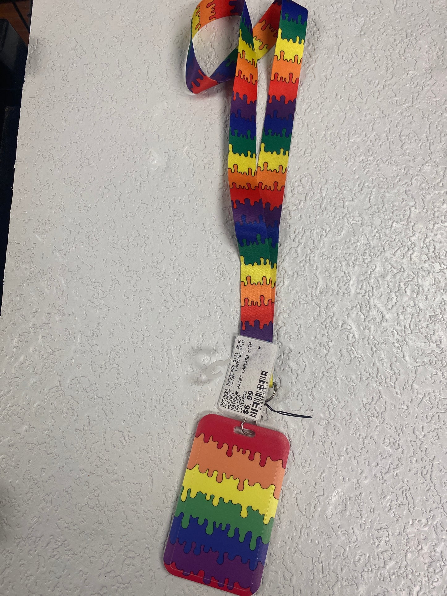 RAINBOW PAINT LANYARD WITH HOLDER