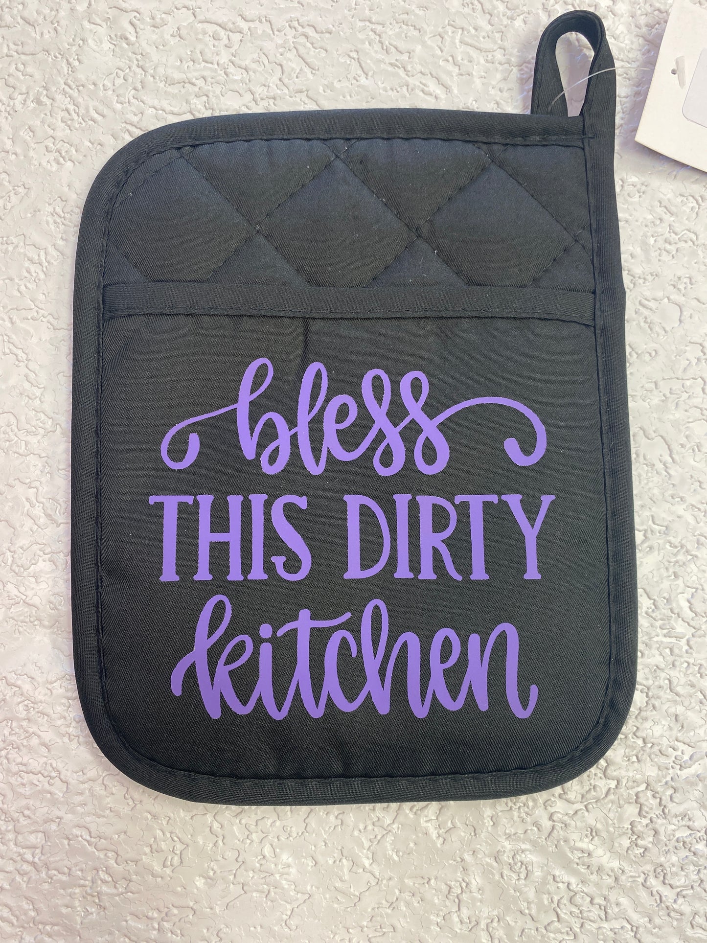 BLACK HOT POT HOLDERS BLESS DIRTY KITCHEN