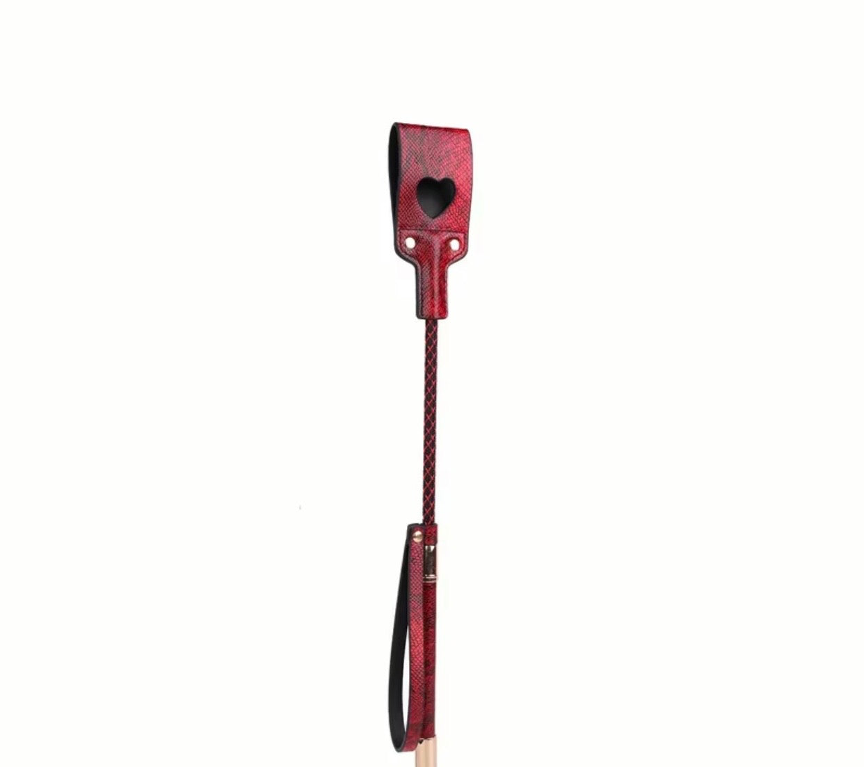 SNAKE PATTERN BONDAGE WHIP RED