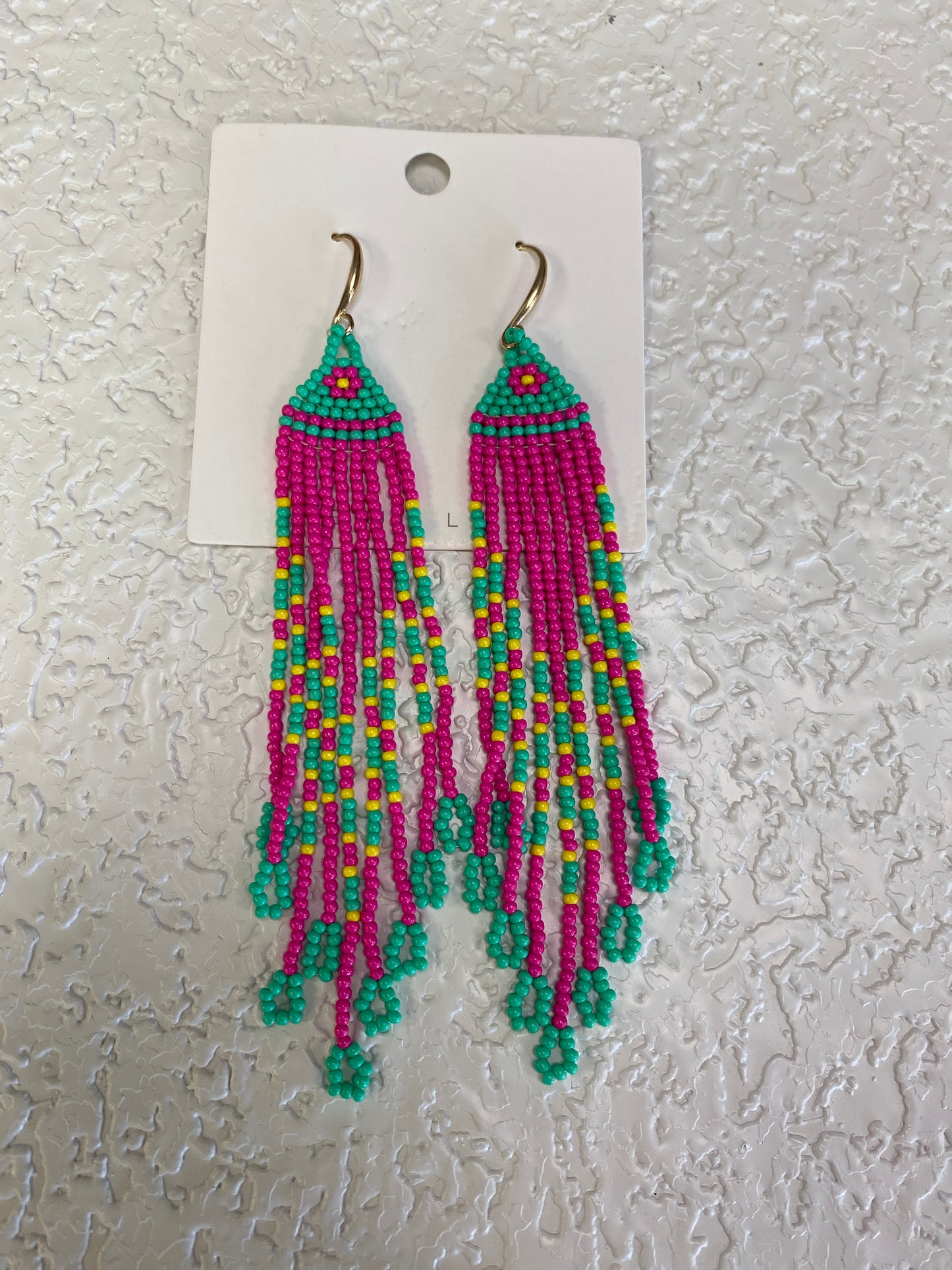 BOHEMIAN RAINBOW BEAD EARRINGS
