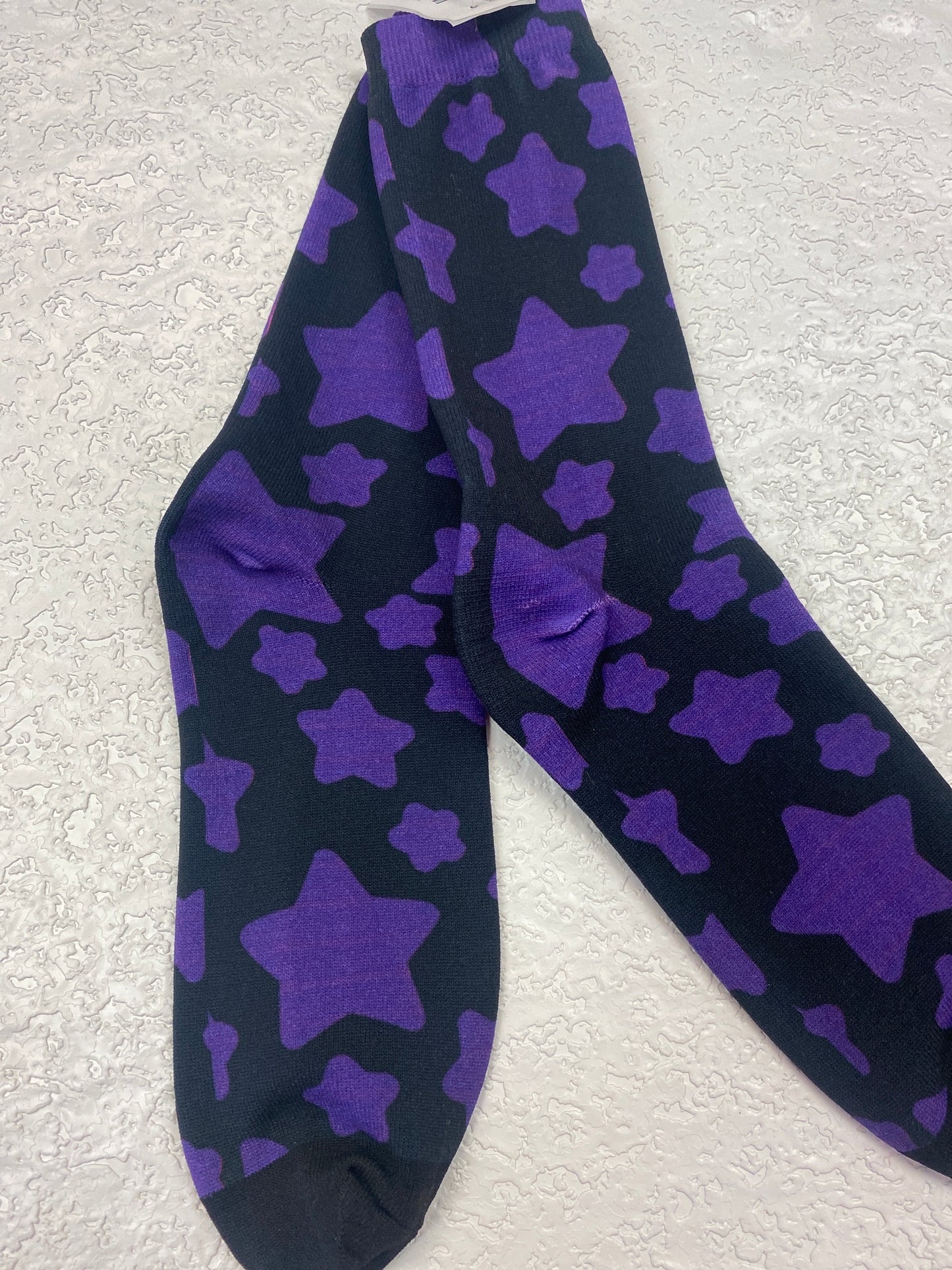 PURPLE STAR BLACK SOCKS