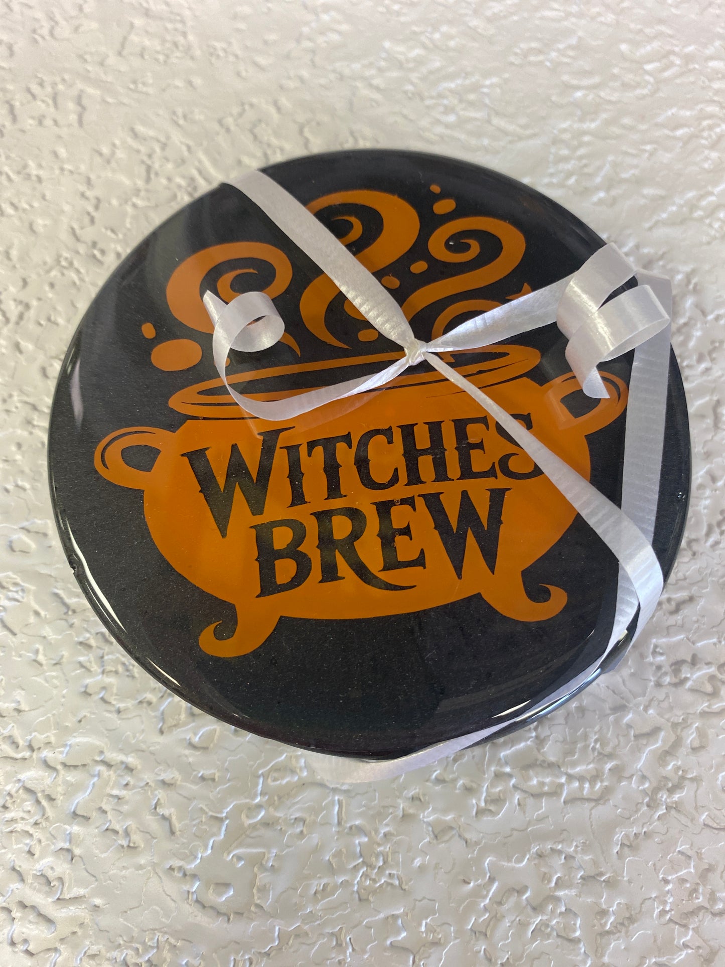 RESIN DRINK COASTERS WITCHES BREW SET OF 4