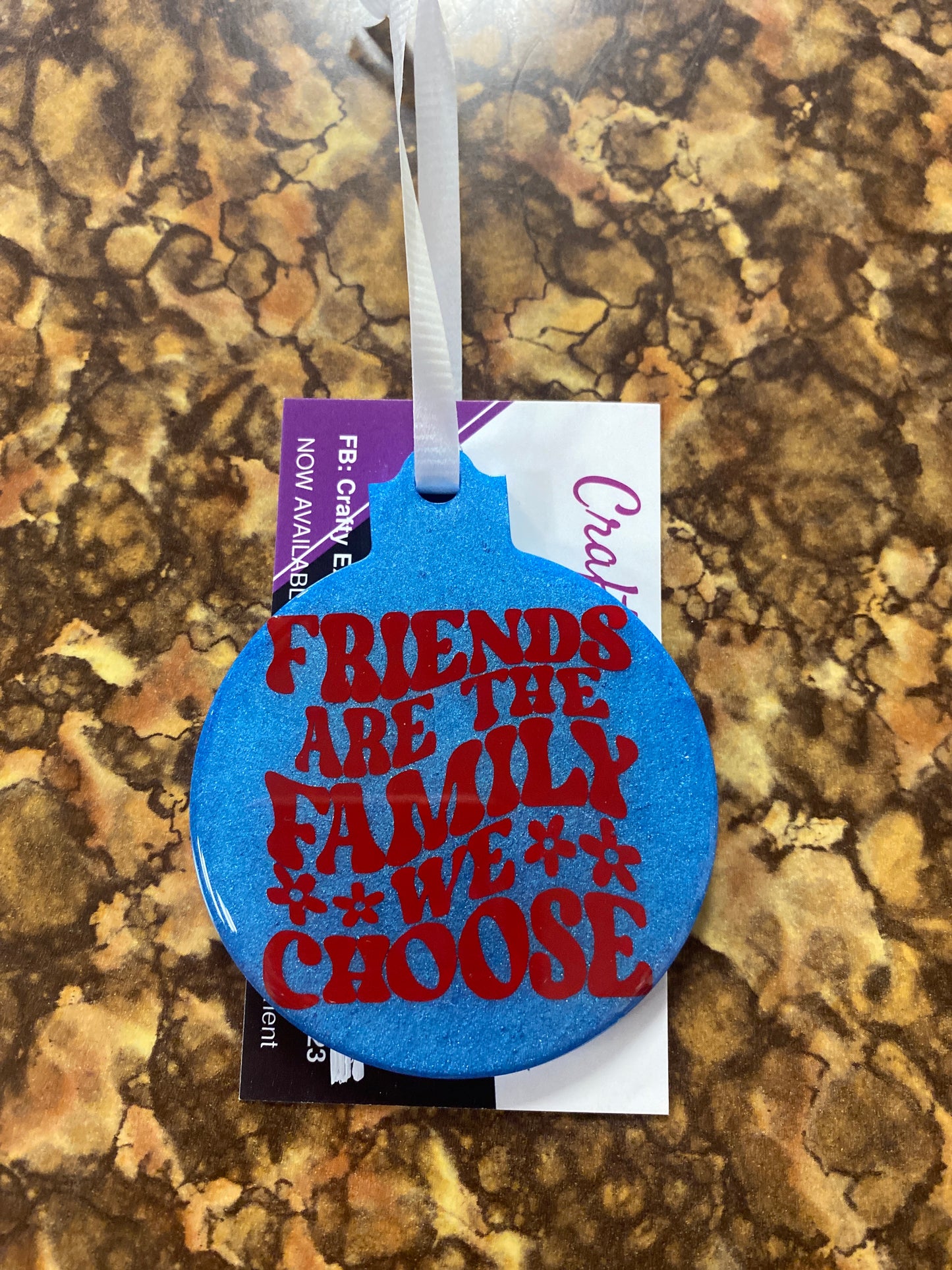 Resin Christmas ornament friends family