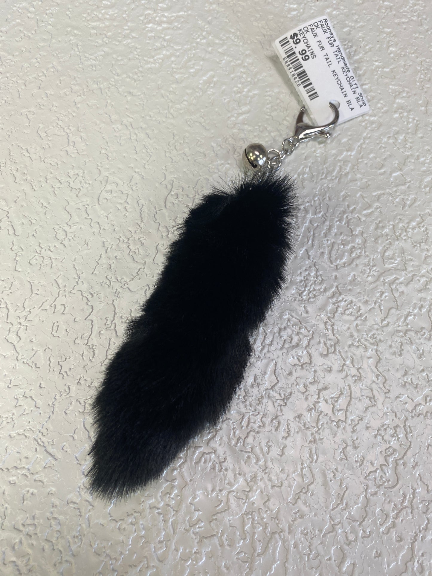 FAUX FUR TAIL KEYCHAIN BLACK