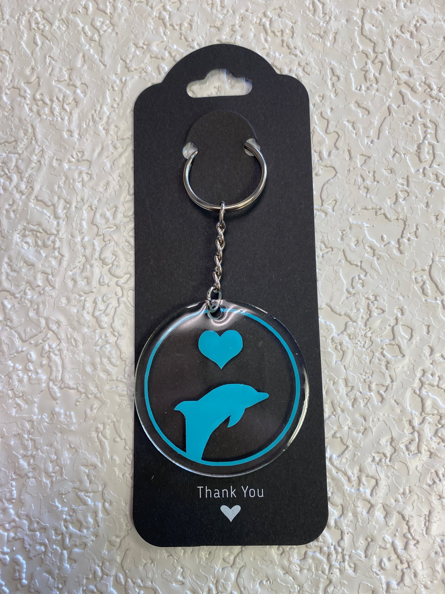 KEYCHAINS DOLPHIN W HEART
