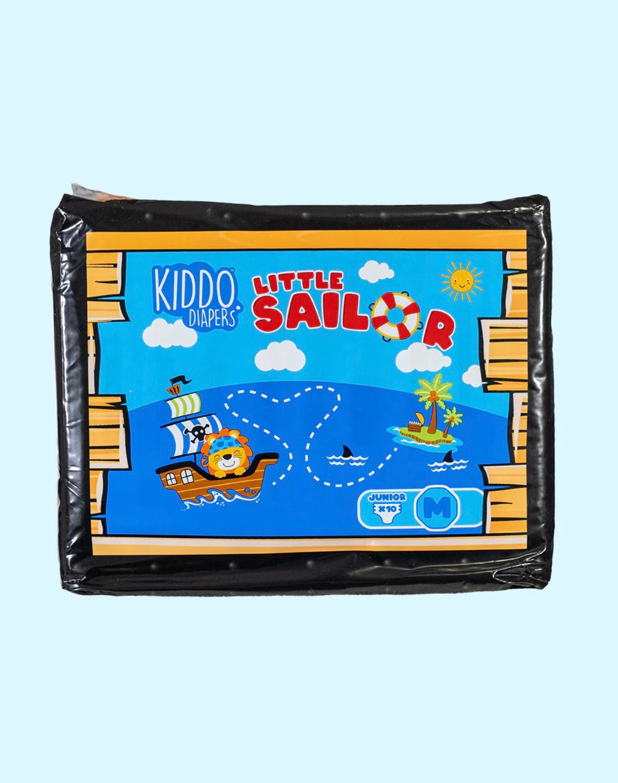 KIDDO LITTLE SAILOR DIAPERS MEDIUM 28”-39”