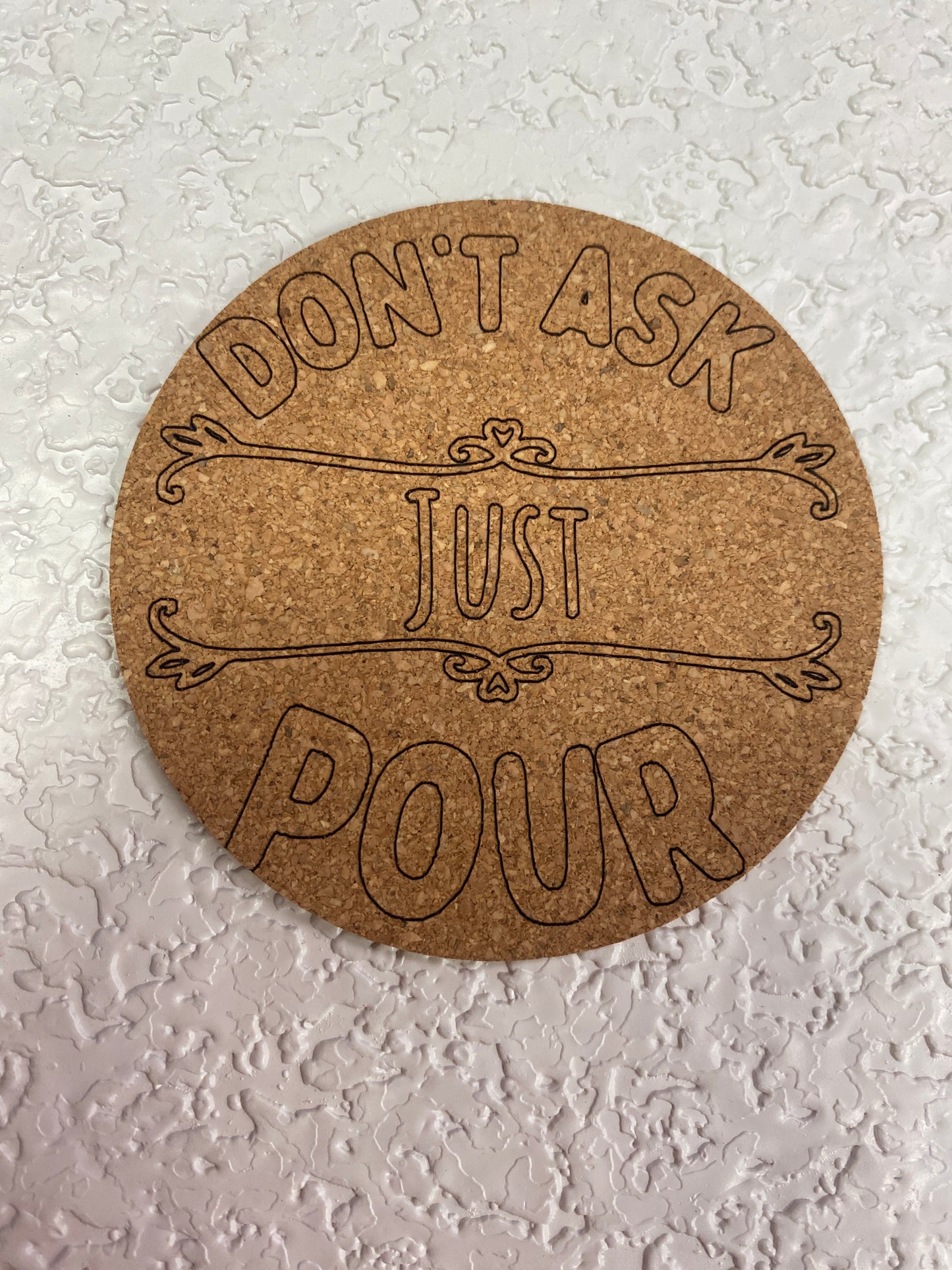 CORK LASER ENGRAVED COASTER