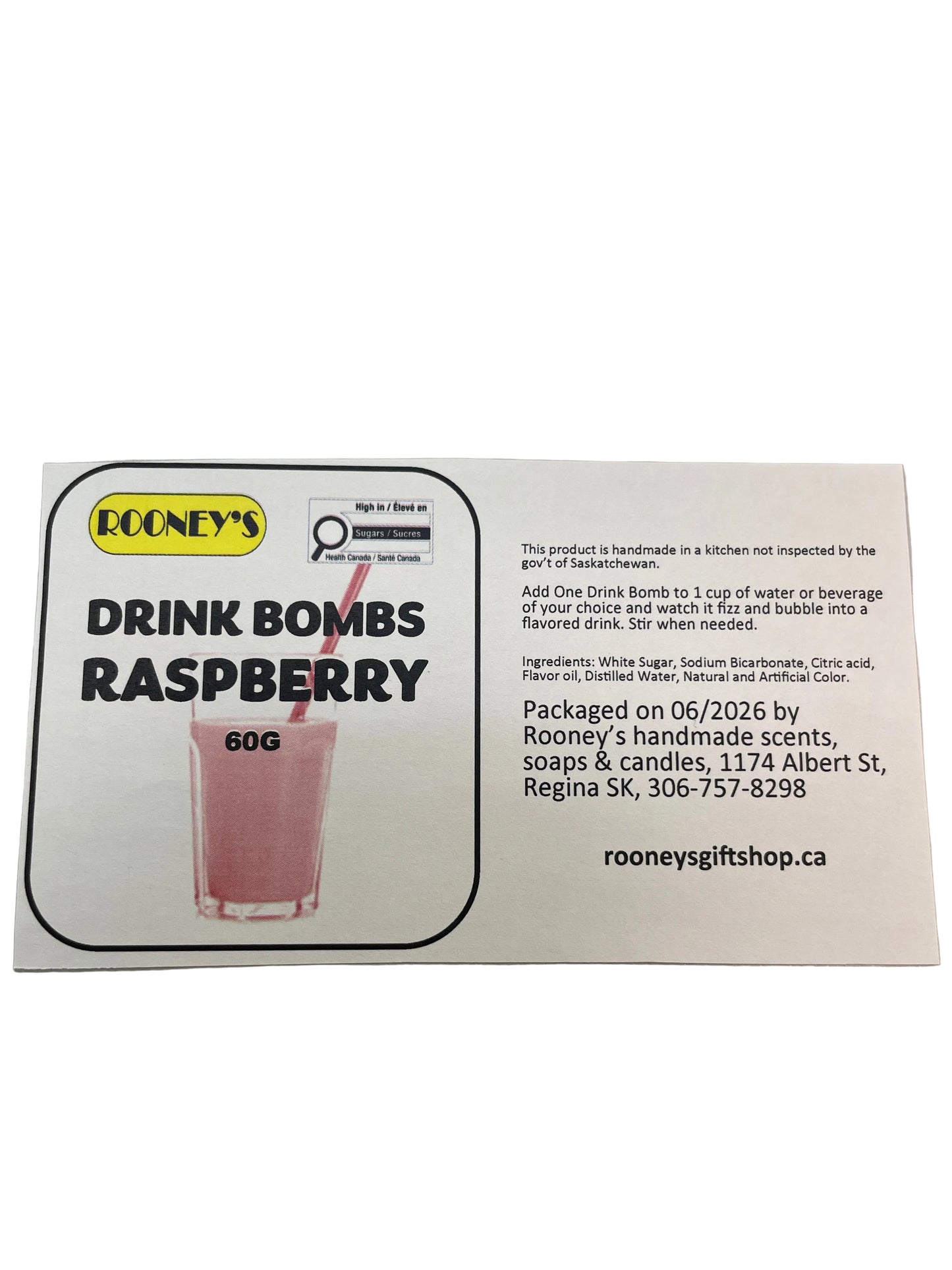 RASPBERRY DRINK BOMBS 2 PACK
