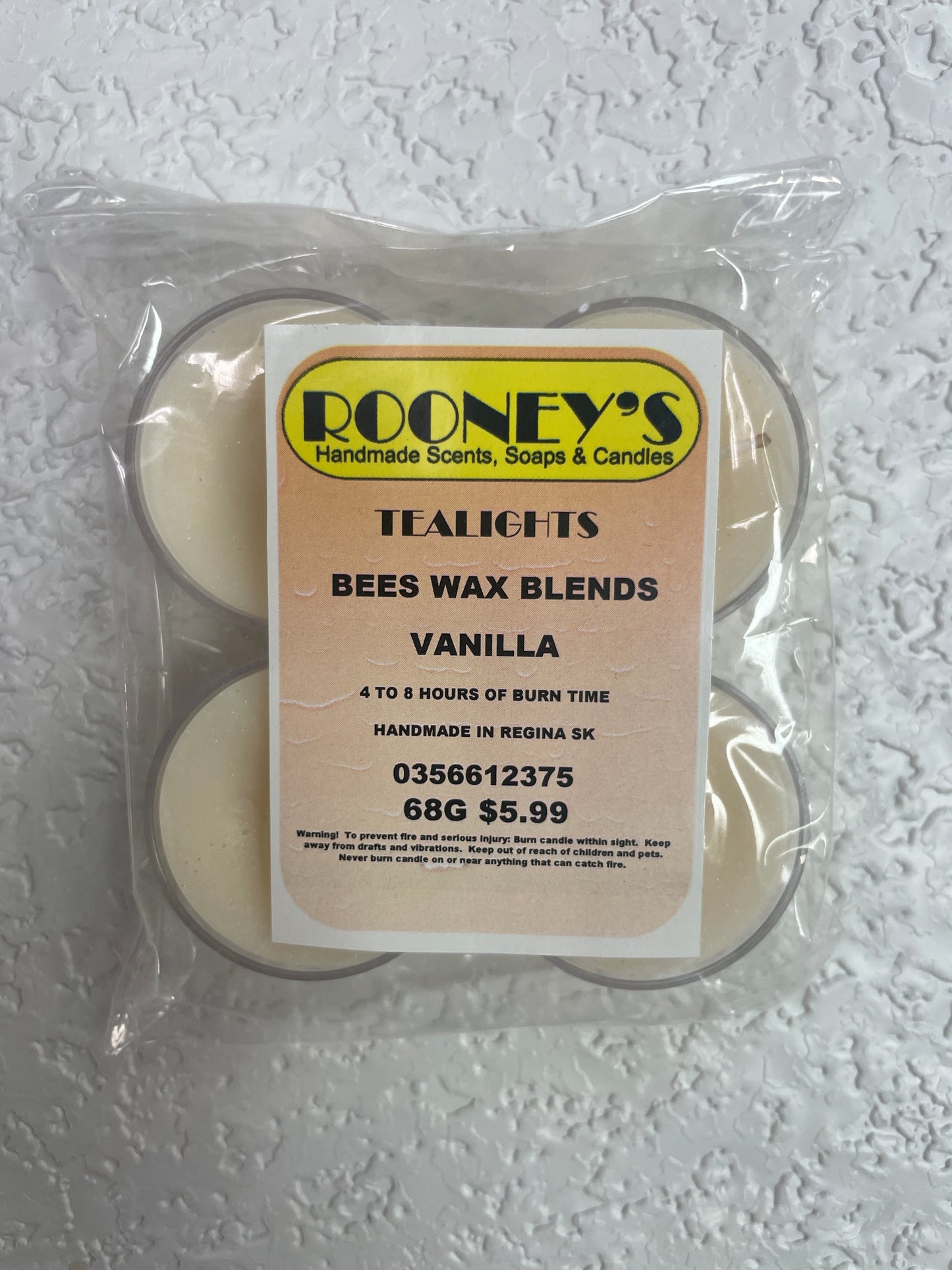 BEES WAX BLENDS TEALIGHTS VANILLA