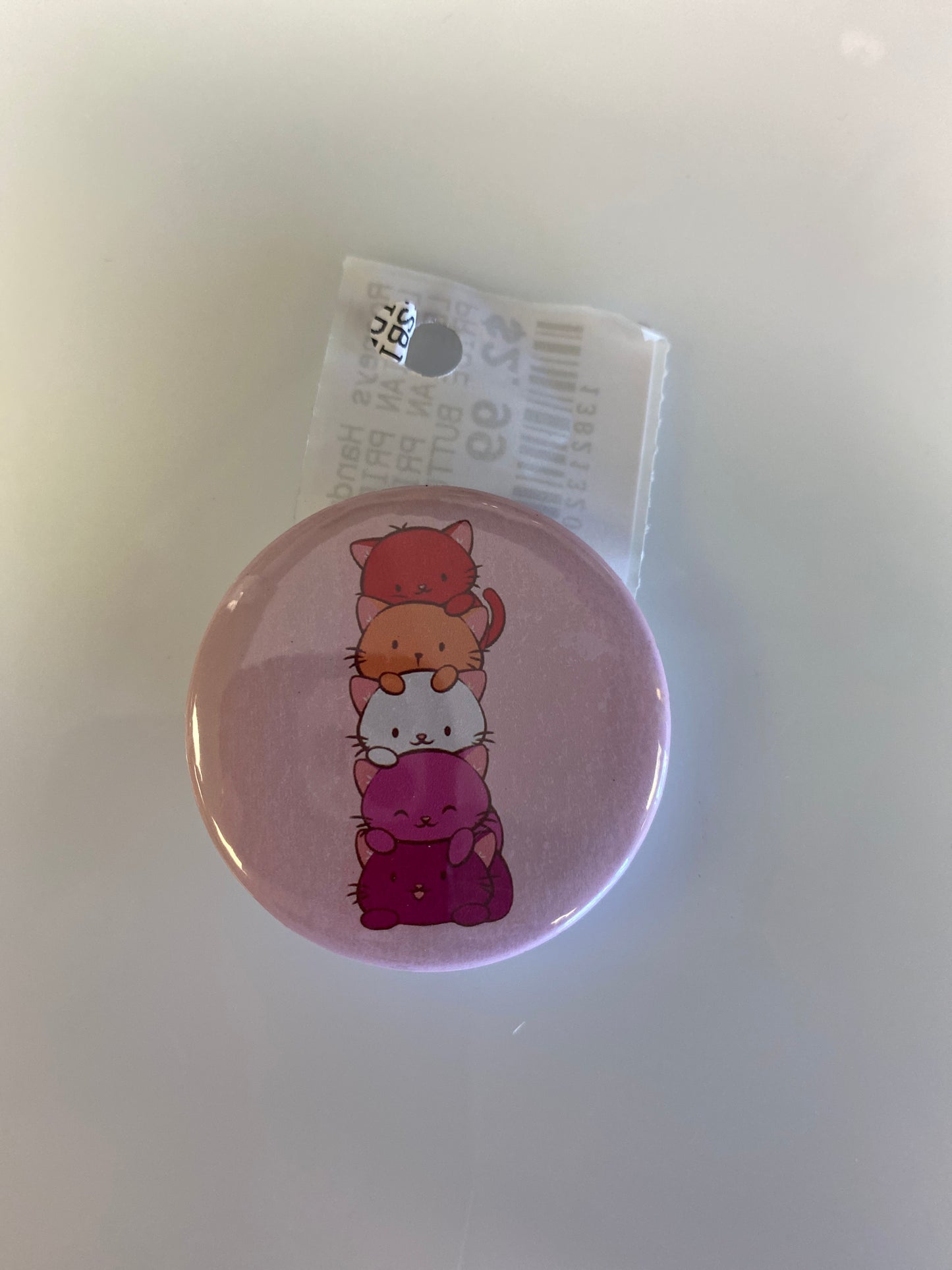 LESBIAN PRIDE CATS BUTTON