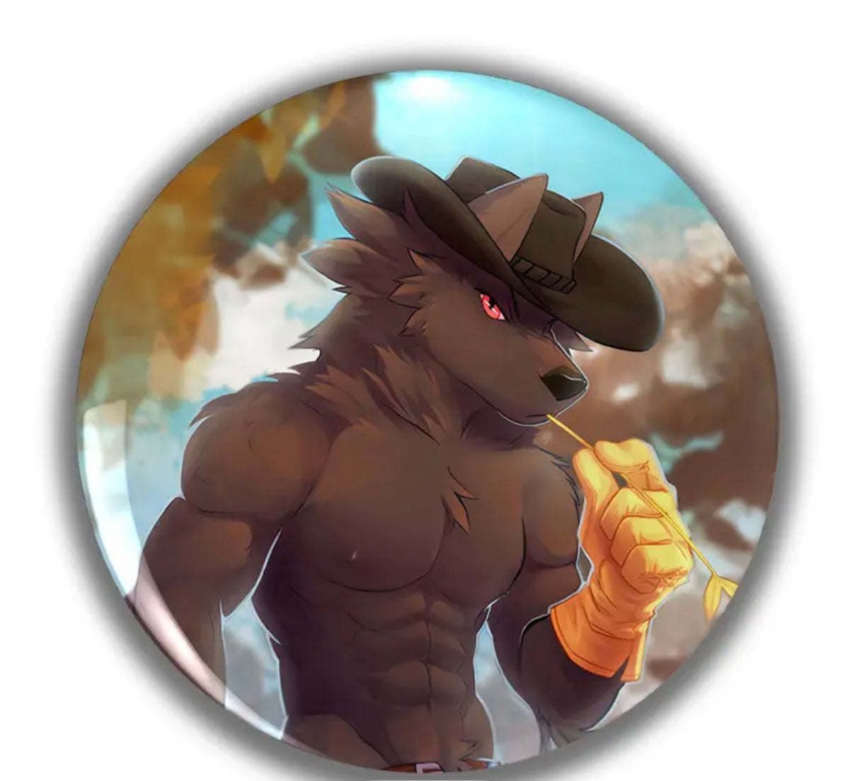 COWOLF BROWN BUTTON