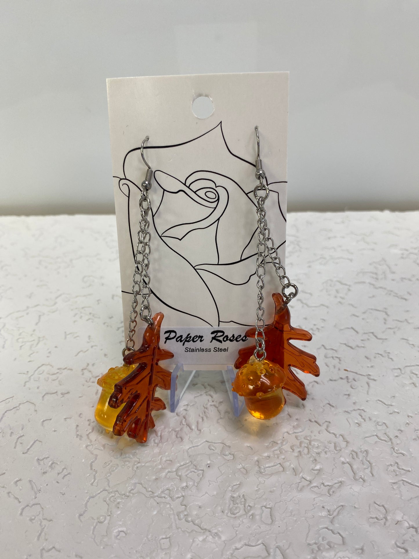 ORANGE YELLOW FALL DANGLING EARRINGS