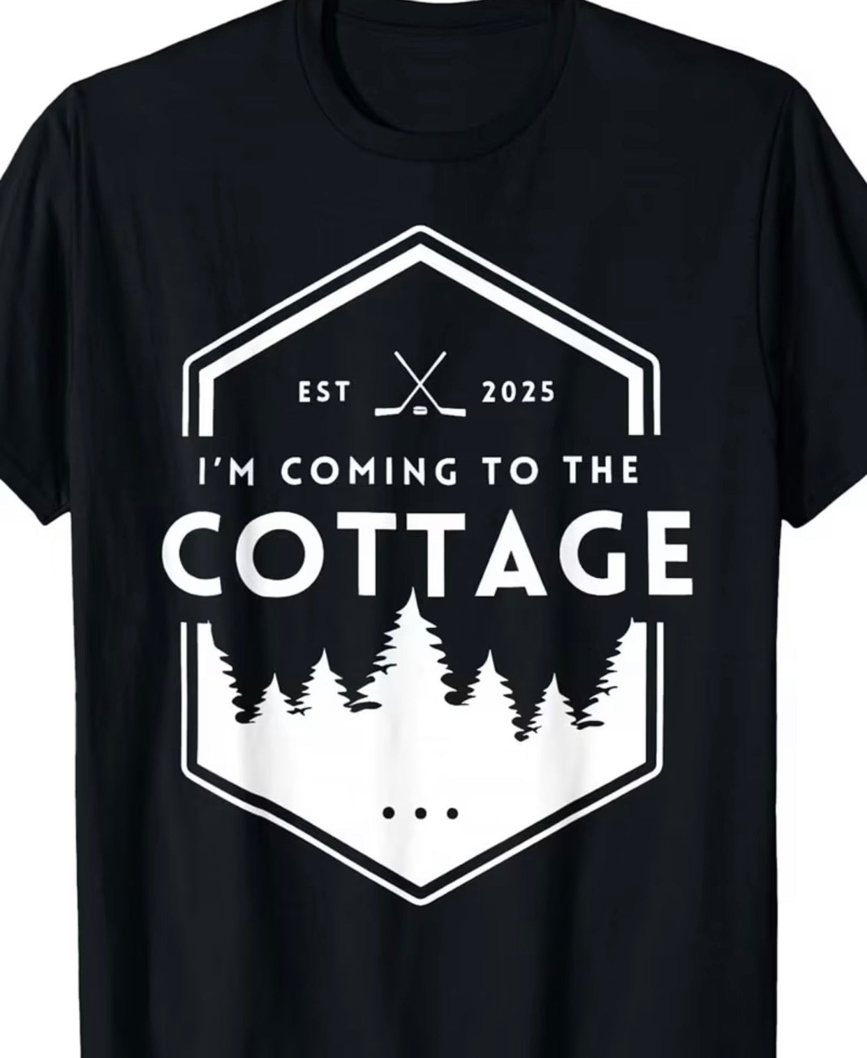 SHIRT BLACK T SHIRT IM COMING TO THE COTTAGE