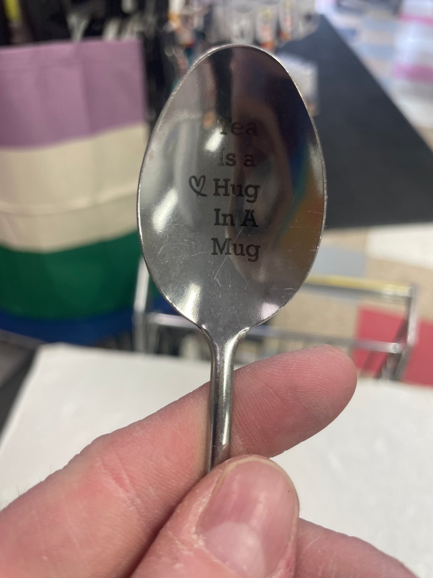 TEA IS A HUG STEEL SPOON
