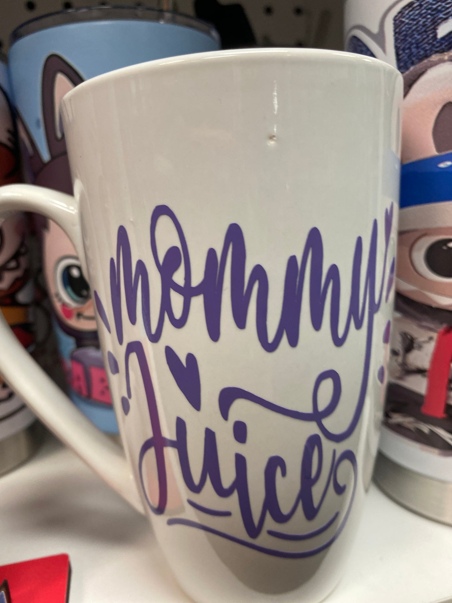 WHITE COFFEE MUG MOMMY JUICE