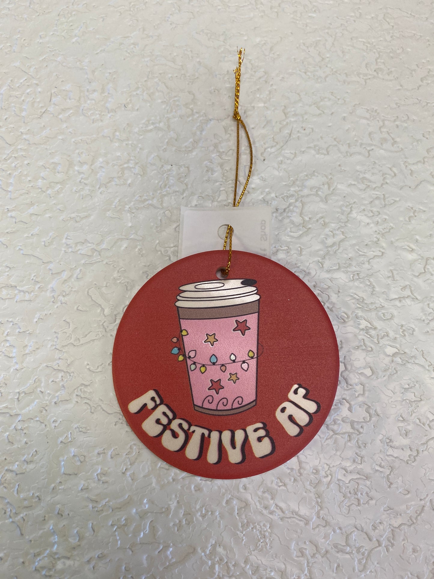 FESTIVE AF GLASS ORN