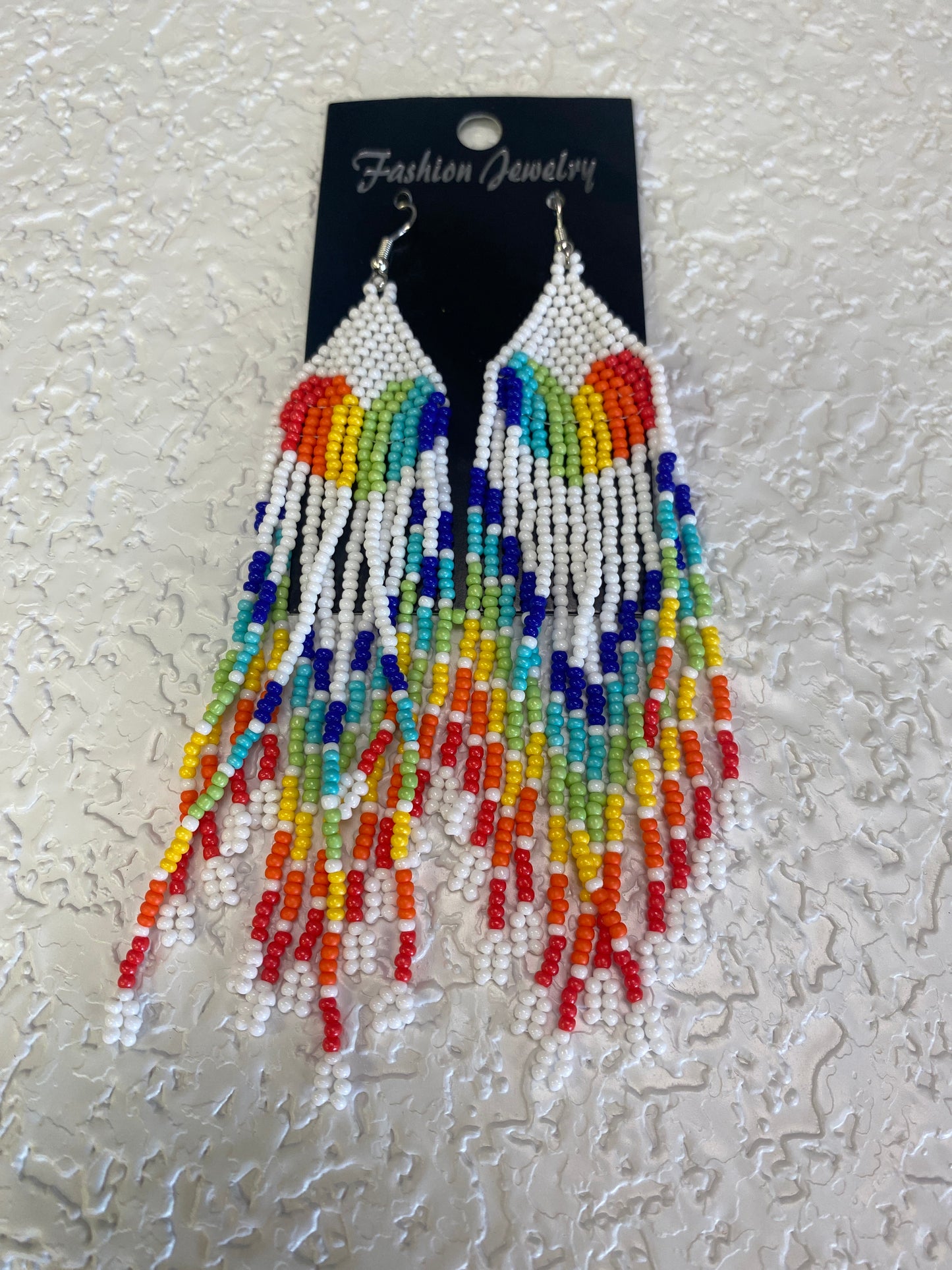 RAINBOW BEADED EARRINGS