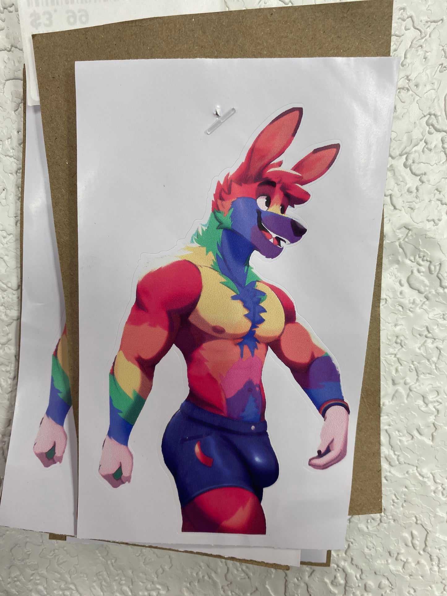 VINYL RAINBOW RABBIT STICKER