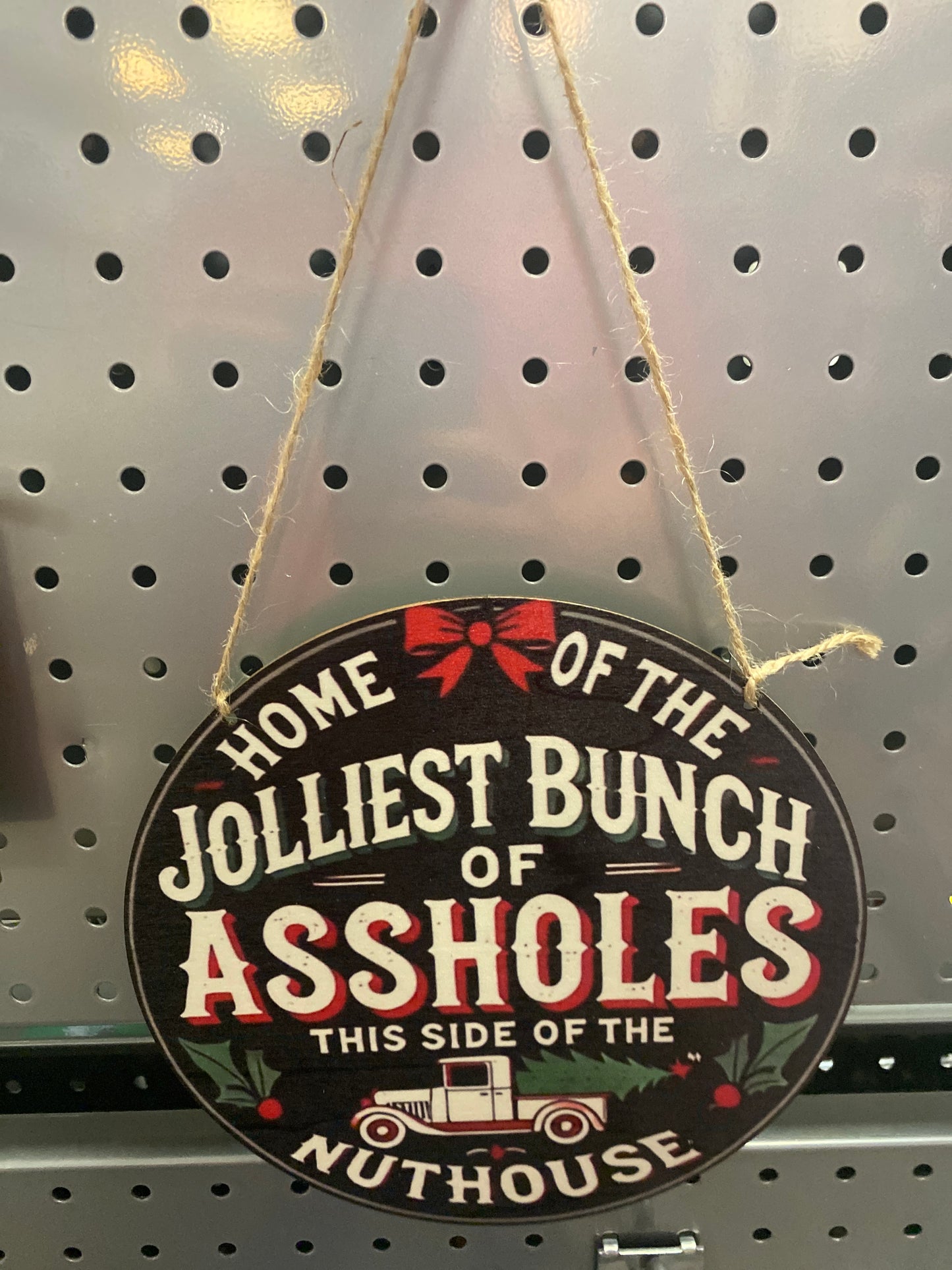 HOME OF THE JOLLIEST CHRISTMAS WOOD SIGN