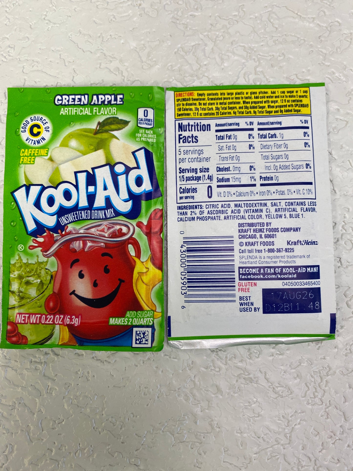 KOOL AID GREEN APPLE PACKET