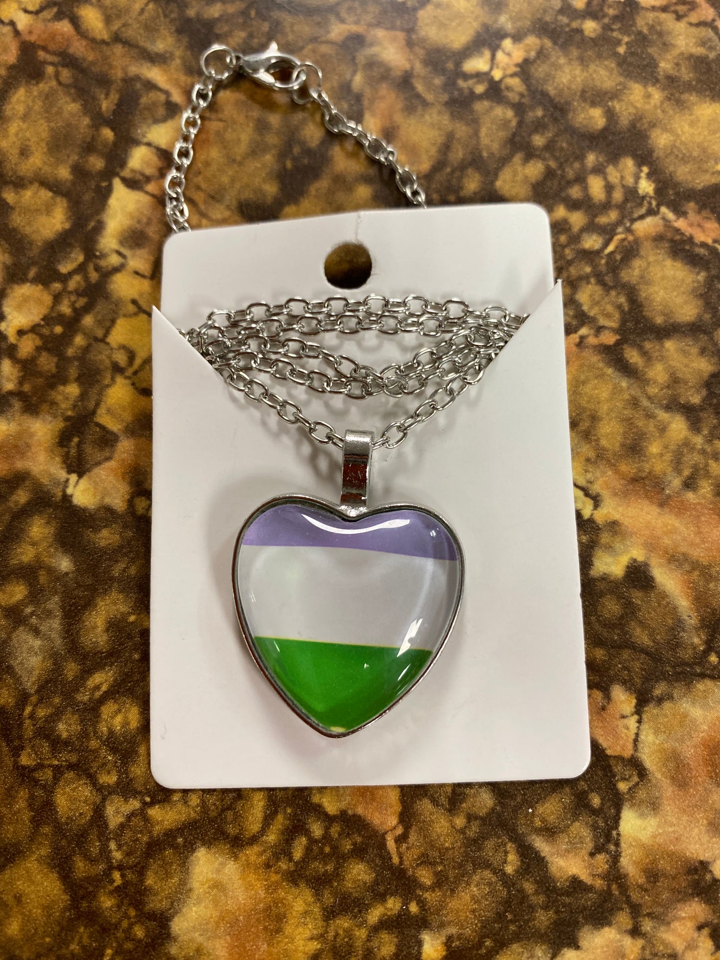 GENDER QUEER HEART NECKLACE