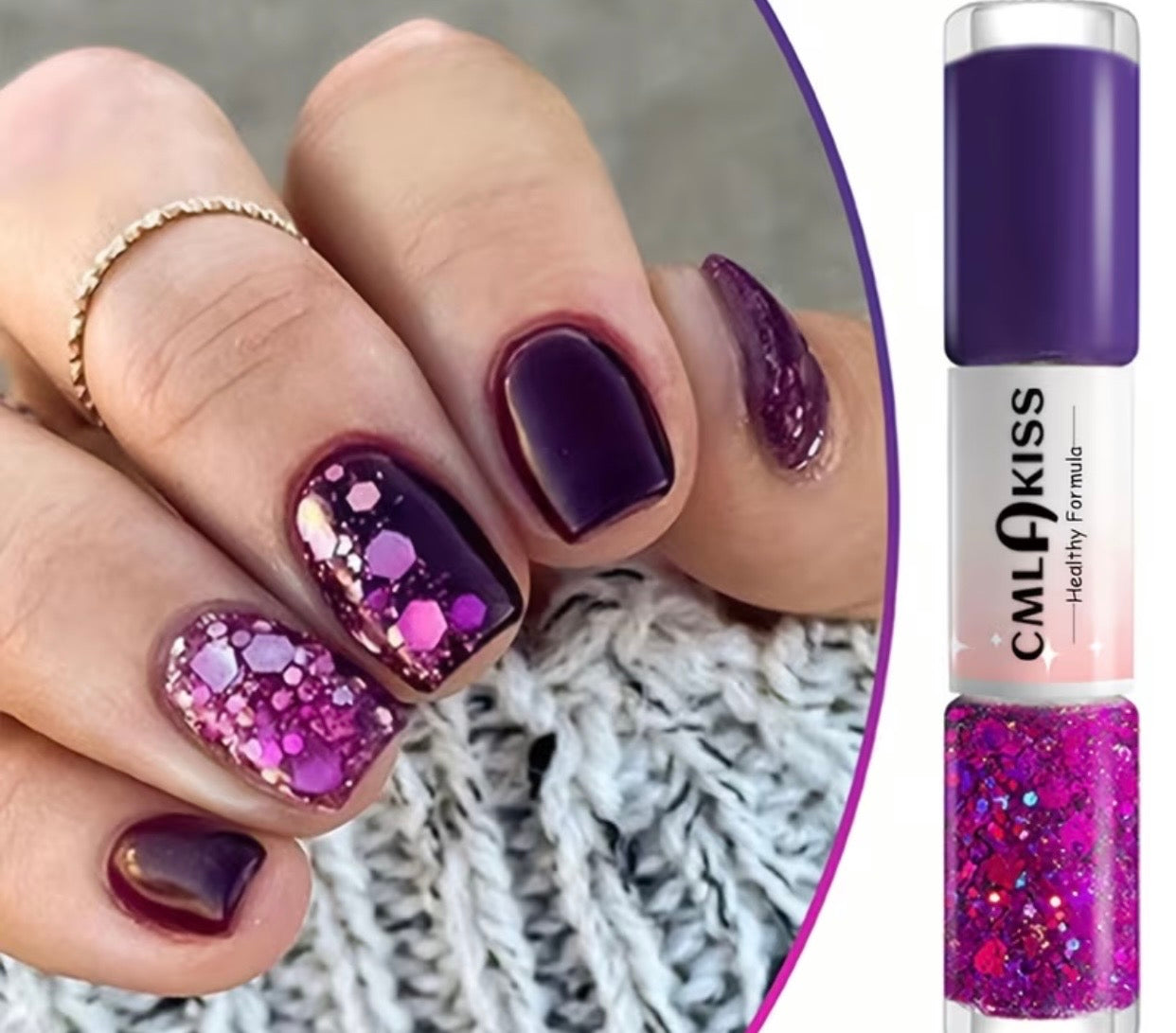 NAIL POLISH GLITTER VIOLET
