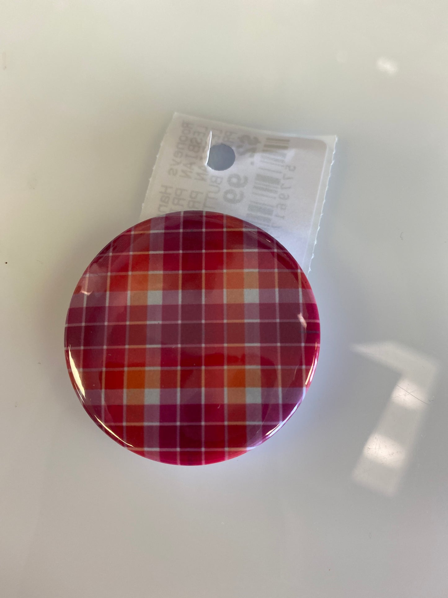 LESBIAN PRIDE PLAID BUTTON