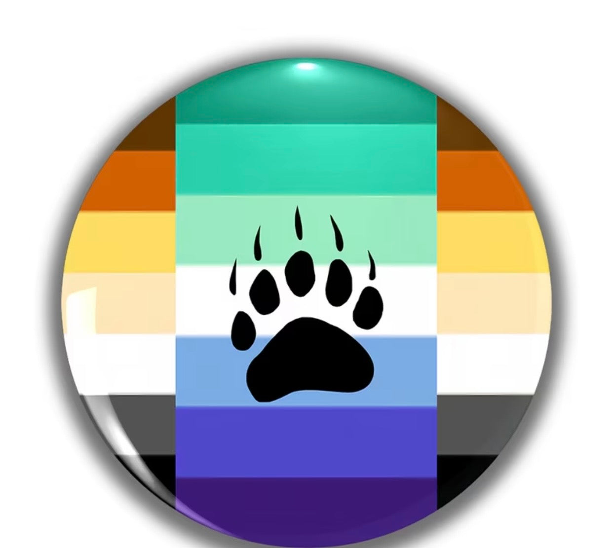 GAY MEN BEAR PRIDE BUTTON