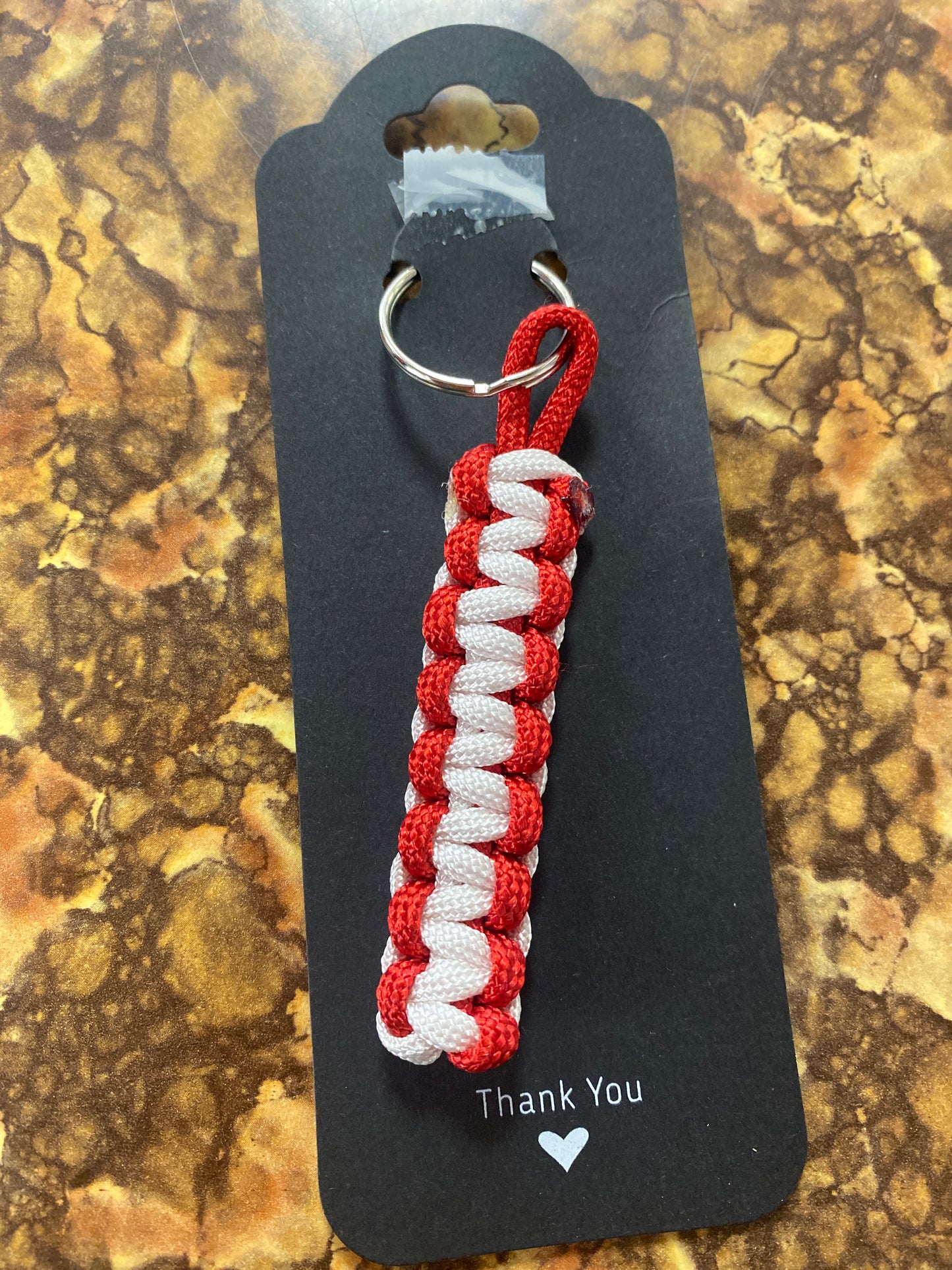 Paracord small cobra red white