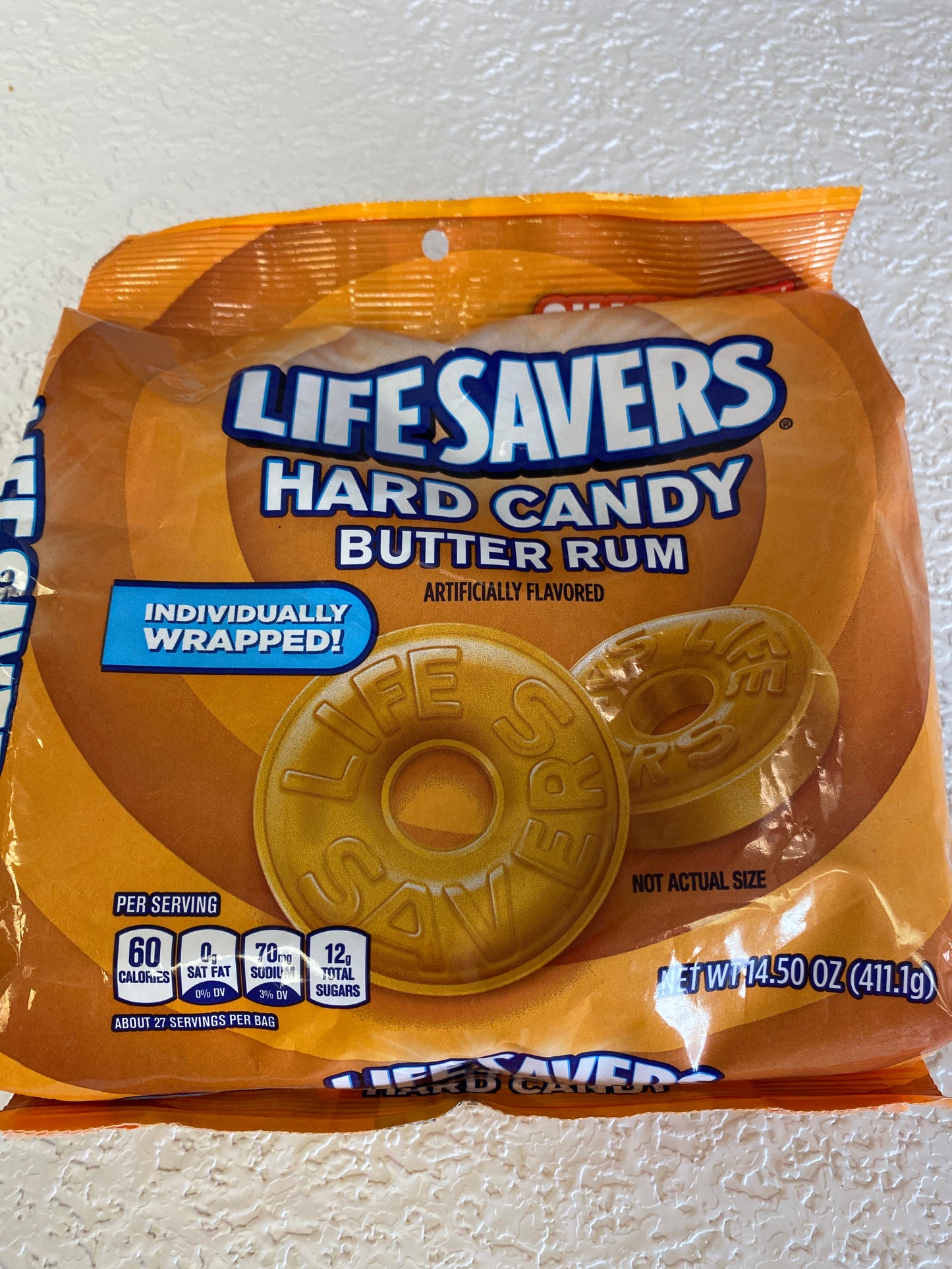 LIFESAVERS HARD CANDY BAG BUTTER RUM