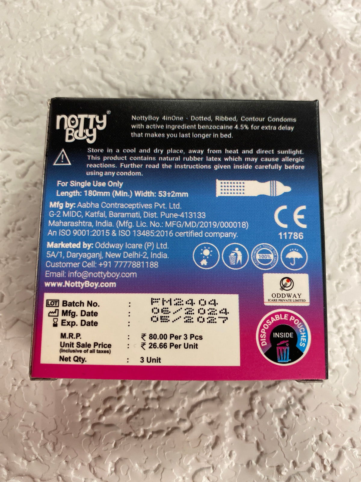 BIGG BANG ALL IN ONE 3PK NOTTY BOY CONDOMS