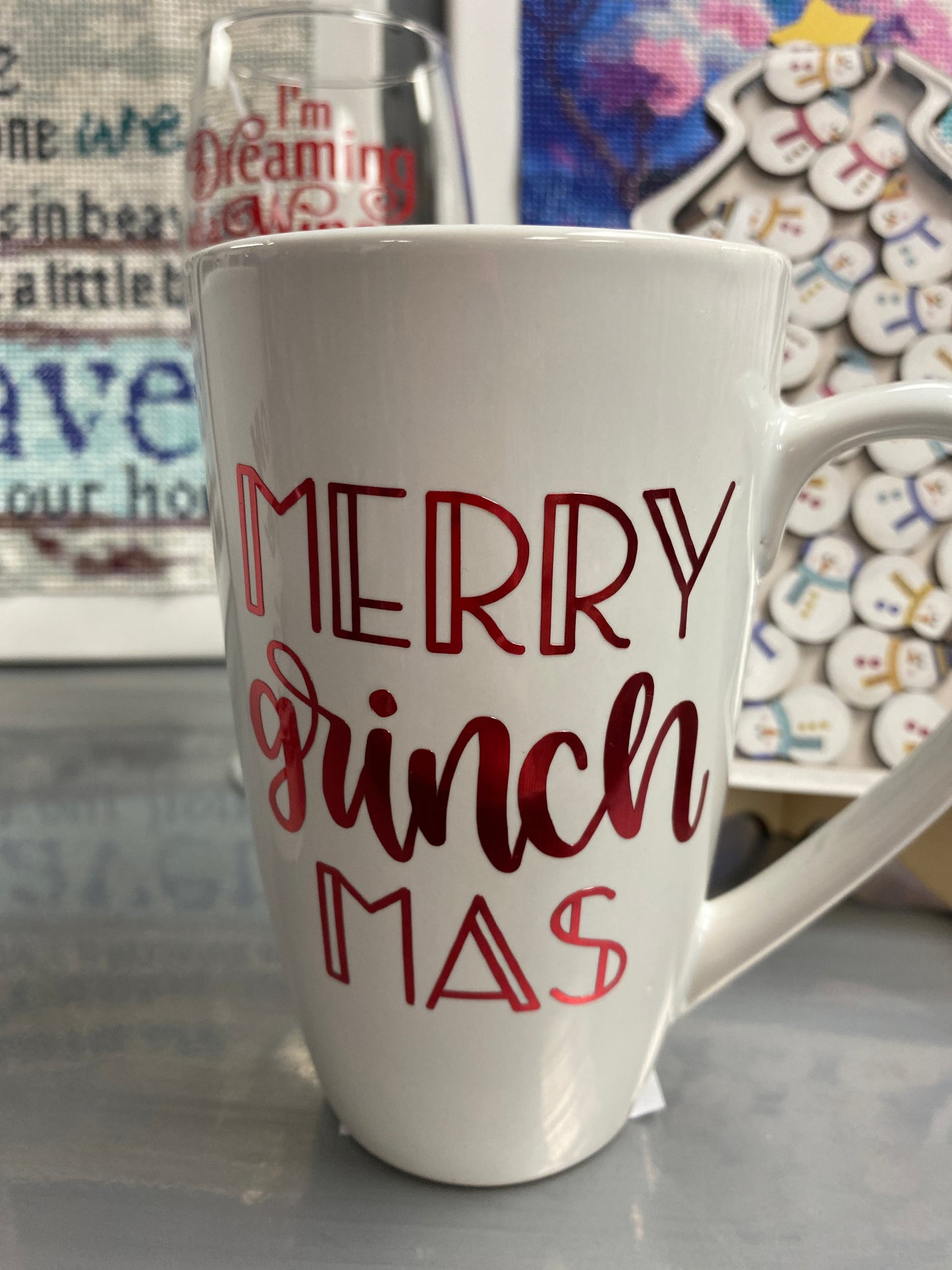 WHITE COFFEE MUG MERRY GRINCHMAS
